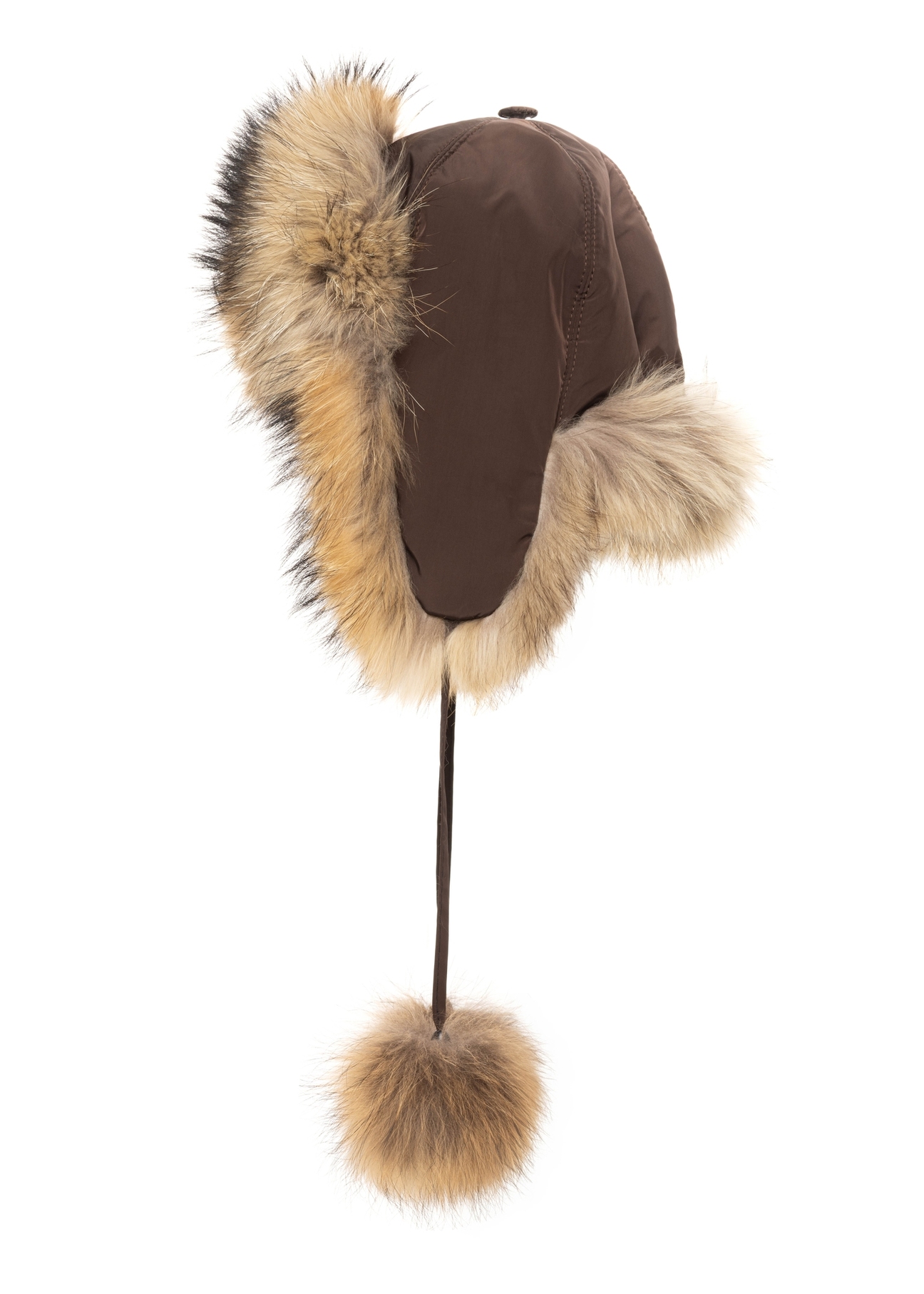 Women's hat with natural raccoon fur CZADF-0048-1I(Z26)