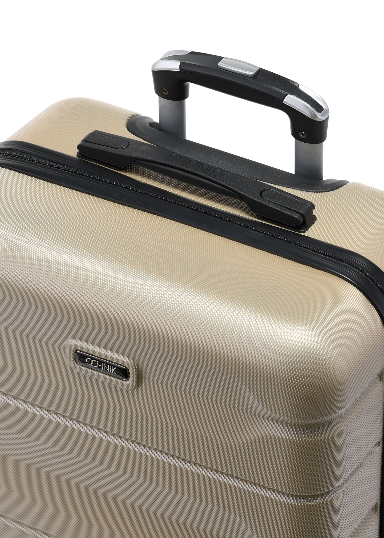 Set of 19''/24''/28'' trolley suitcases WALAB-0067-0X(W26), view of the product handle on a white background.