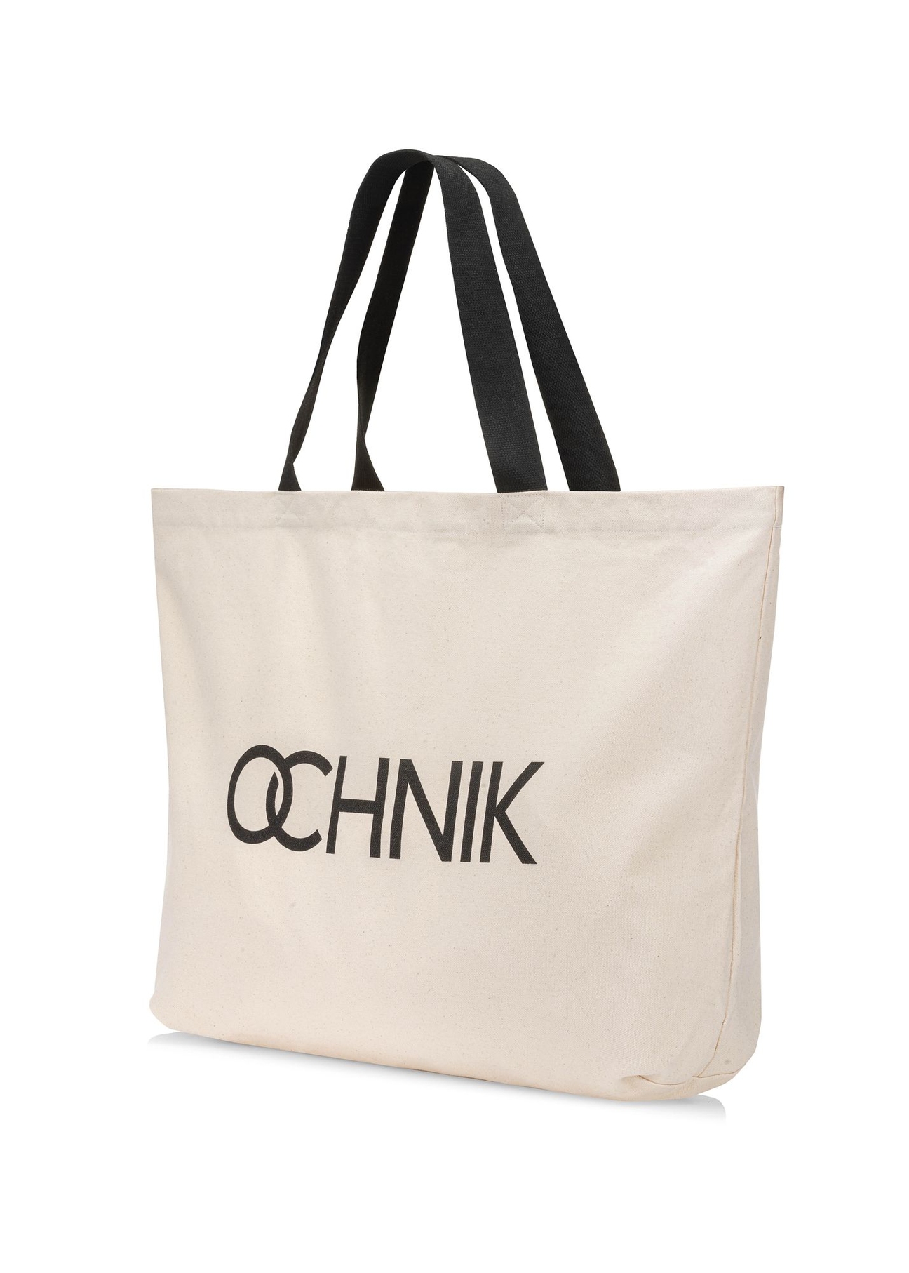 Ecru cotton bag TOREN-0136-1E(W26) - diagonal product view, on a white background.