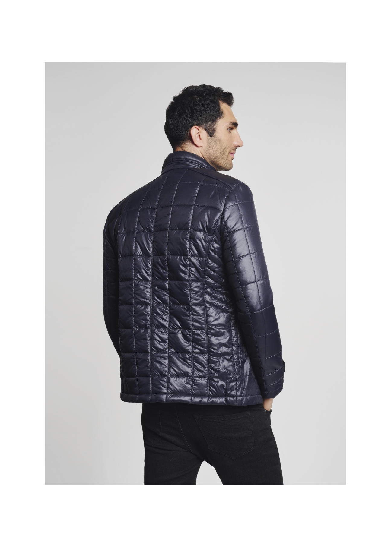 Men's quilted nylon fabric jacket KURMT-0212-99(Z21)-04