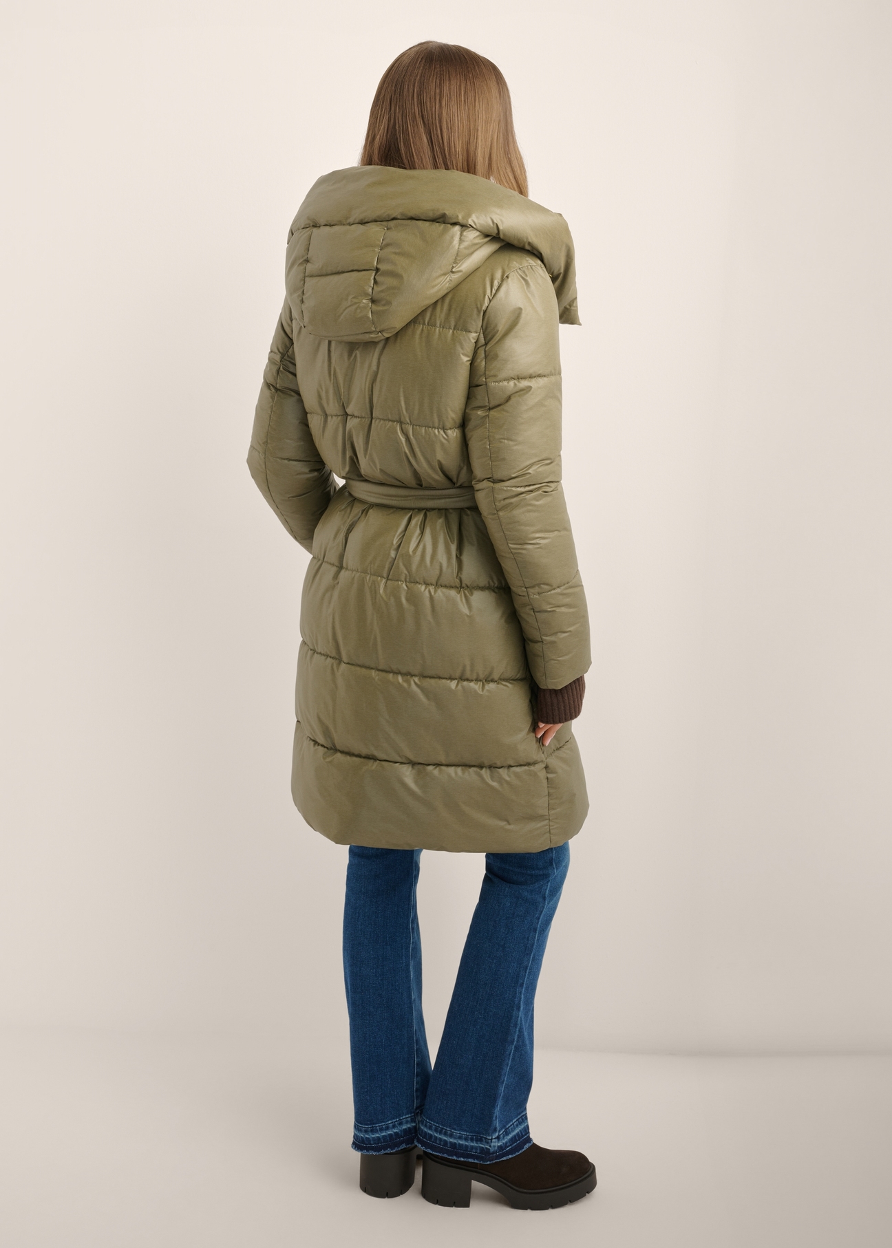 Women's olive winter jacket KURDT-0663-8E(Z26)