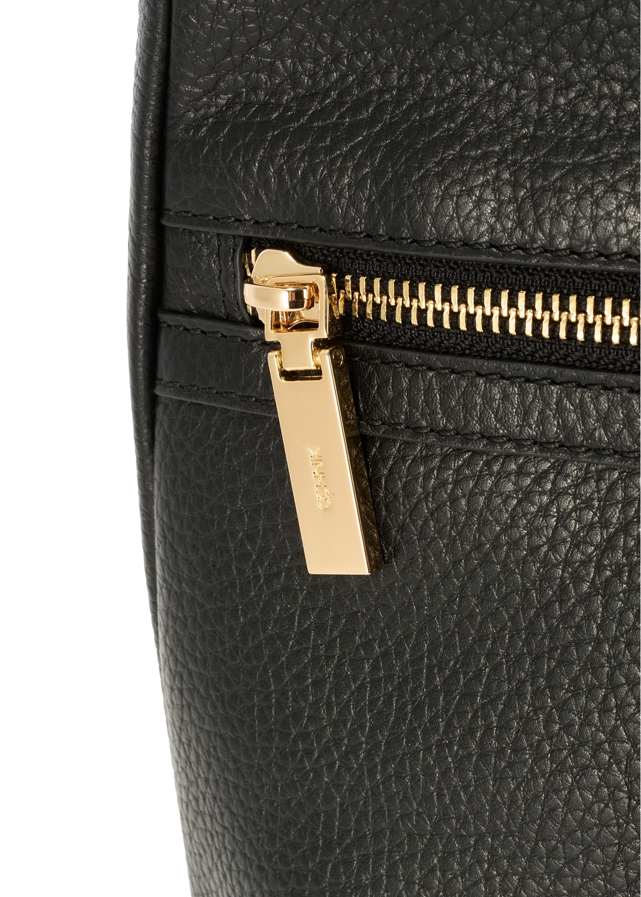 Black women's shoulder bag TORES-1213-9I(W26), close-up of product detail, view on white background.