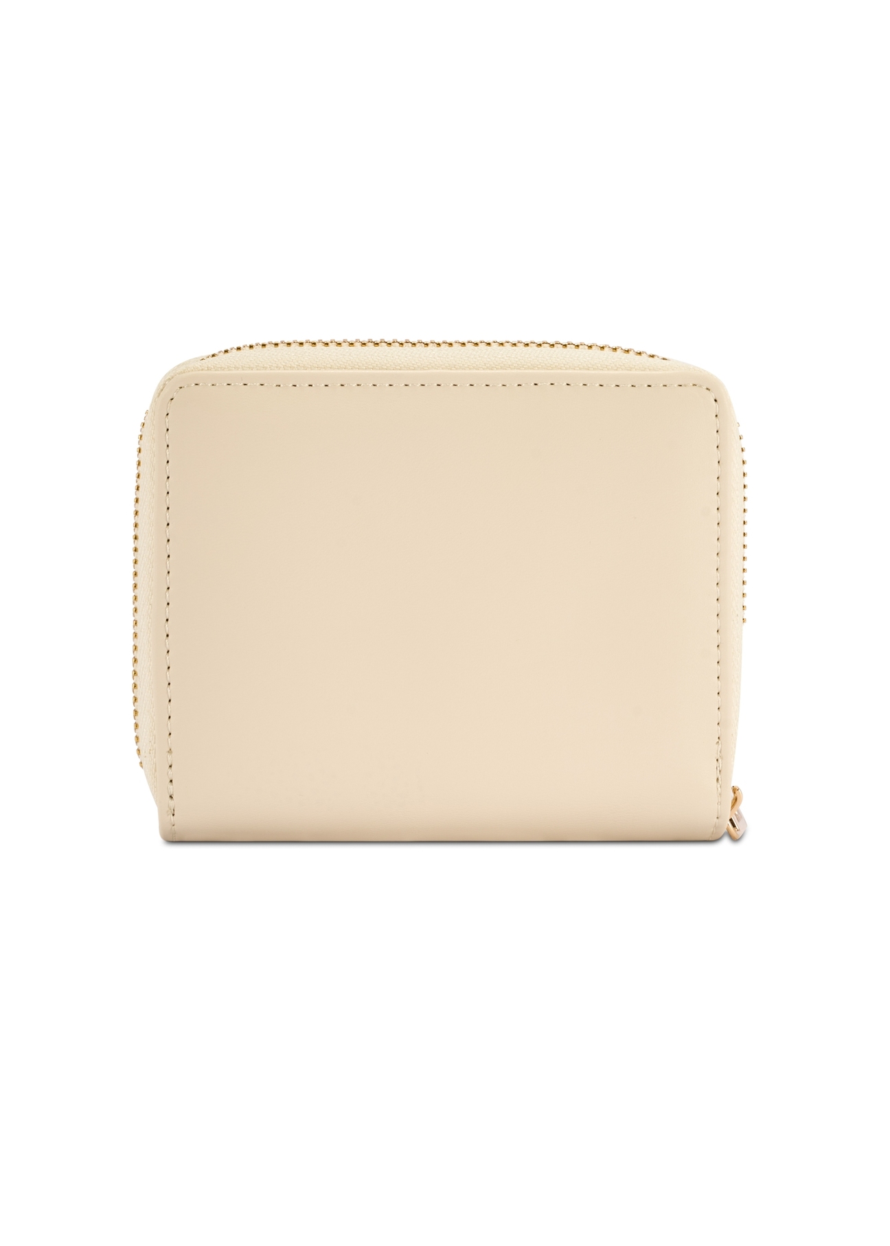 Cream medium women's wallet POREC-0412-0B(W26), back view of the product on a white background.