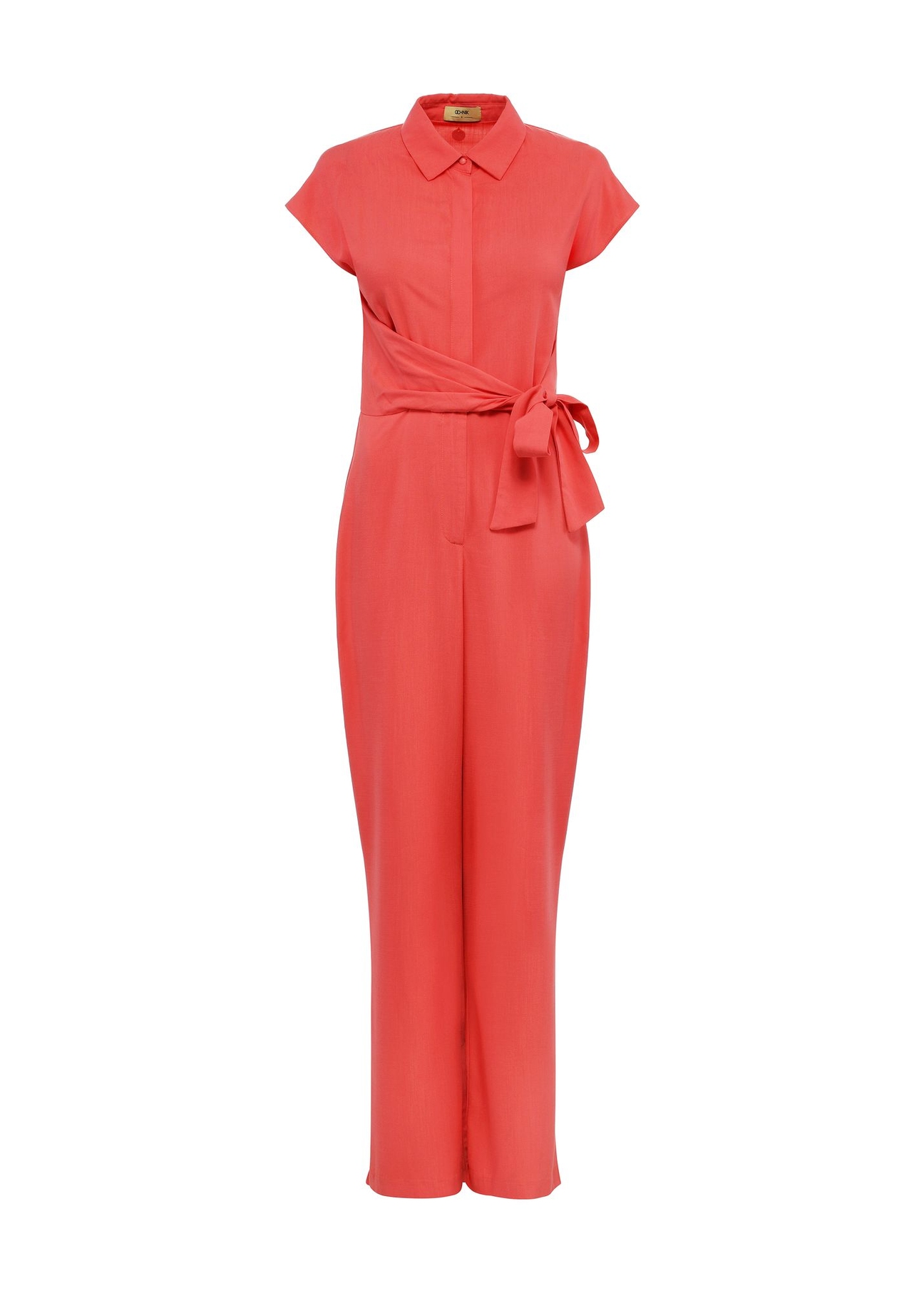 Women's jumpsuit in coral shade KOBDT-0010-18(W25)-05