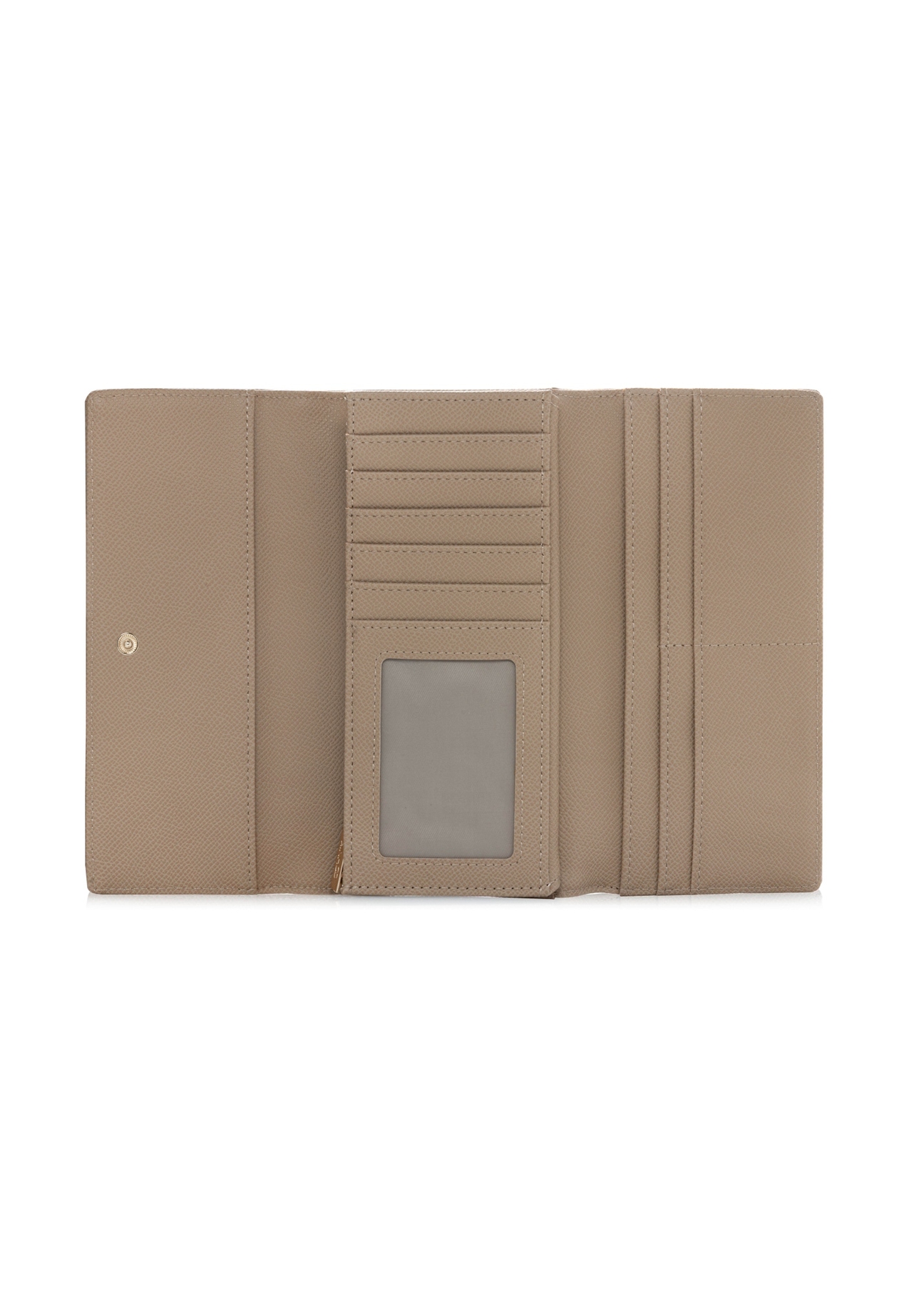 Large beige women's wallet POREC-0411-1B(W26), product view inside on white background.