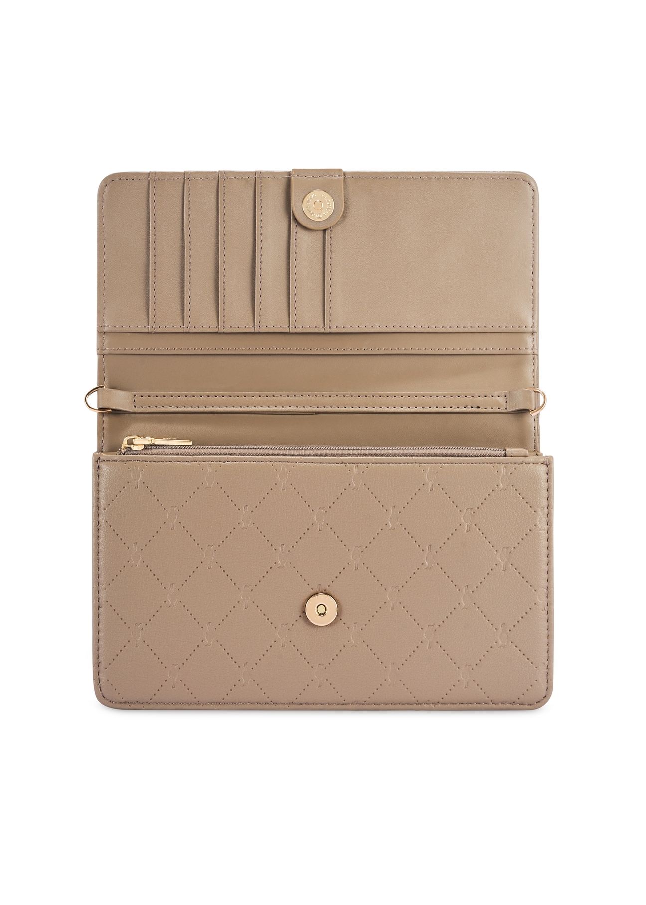 Small beige women's handbag TOREC-1178-1P(W26), front product view on a white background.