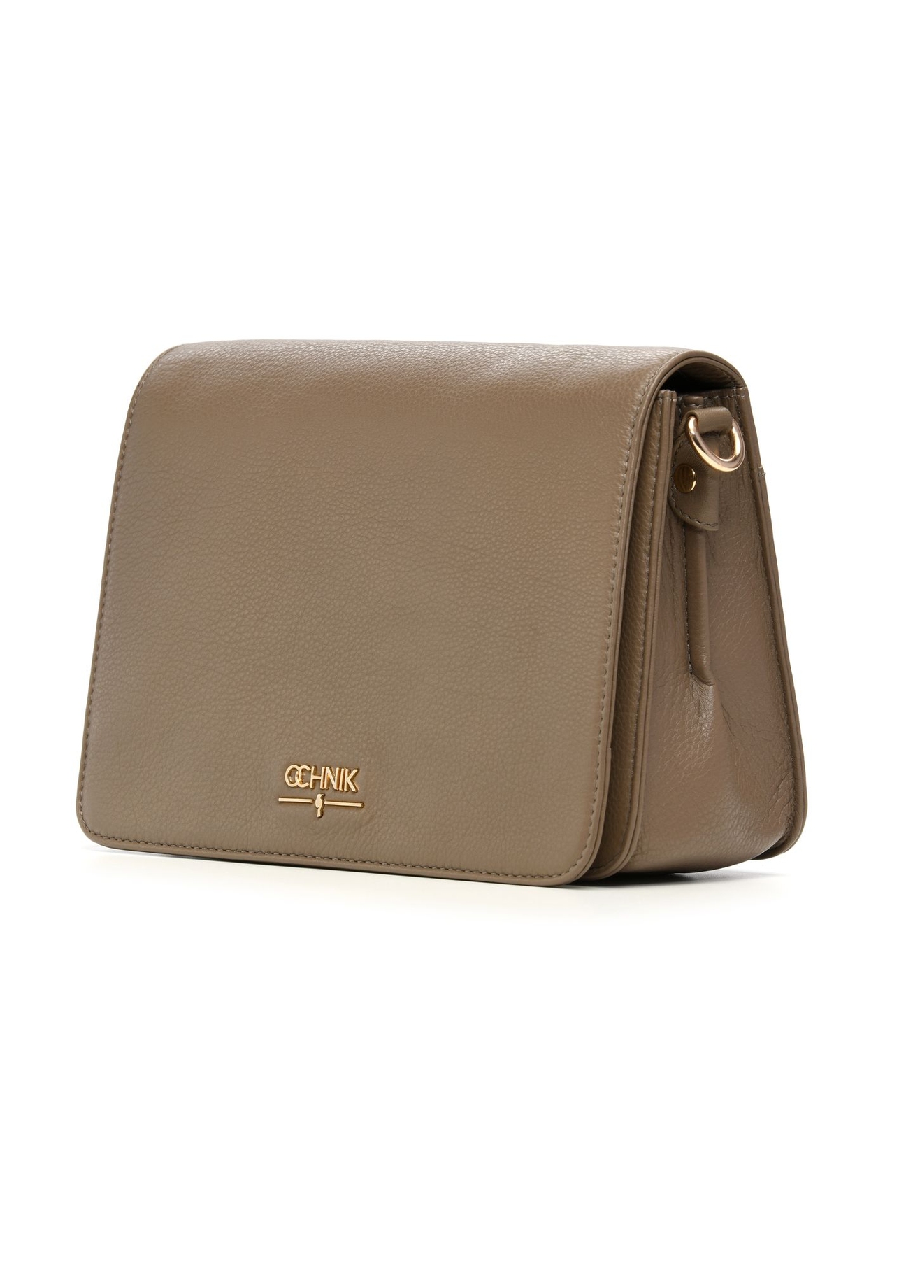 Light brown leather women's messenger bag TORES-1316-1K(Z26) - diagonal product view, on a white background.