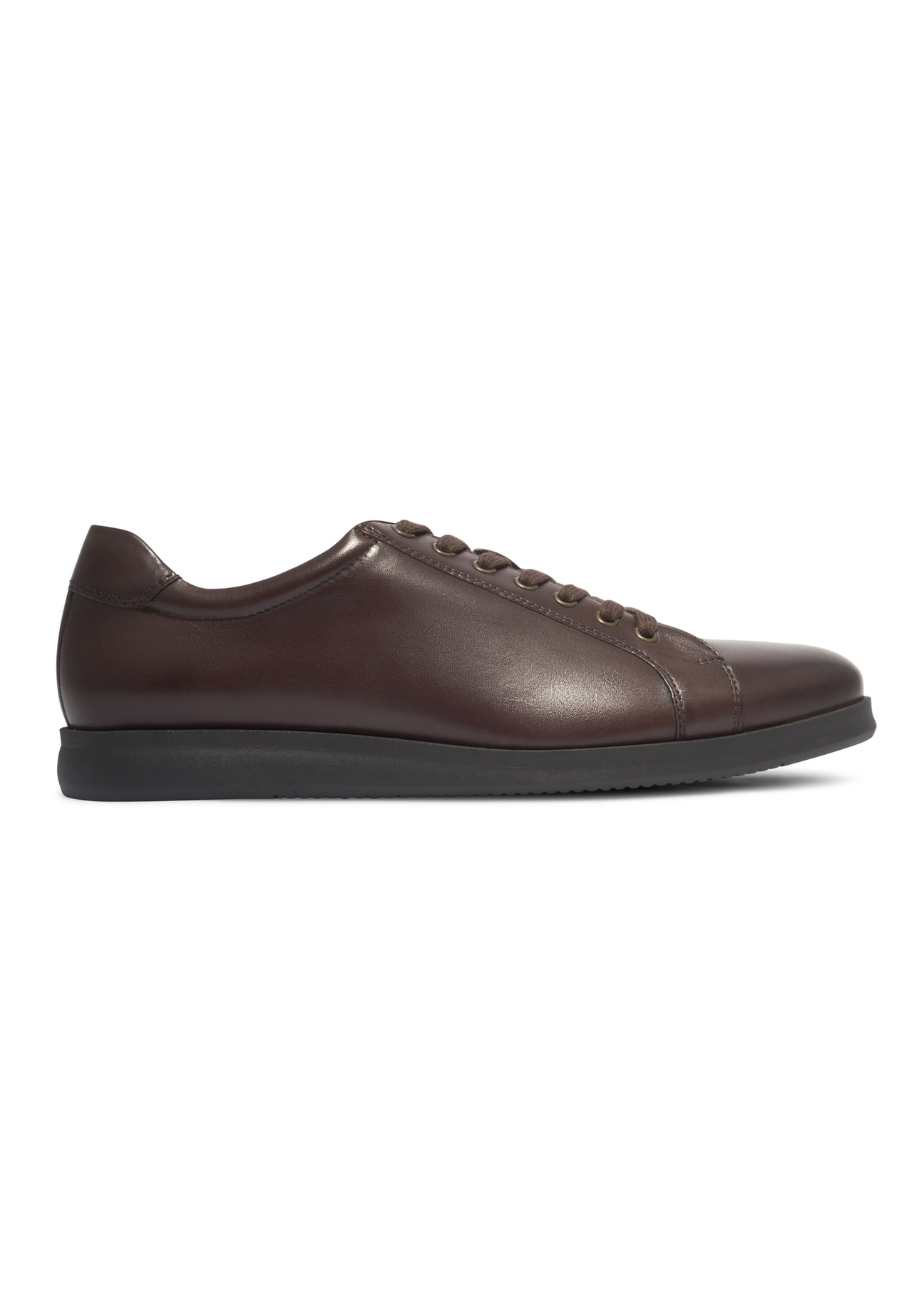 Brown men's leather shoes BUTYM-0513-1H(Z26), side view of the product on a white background.