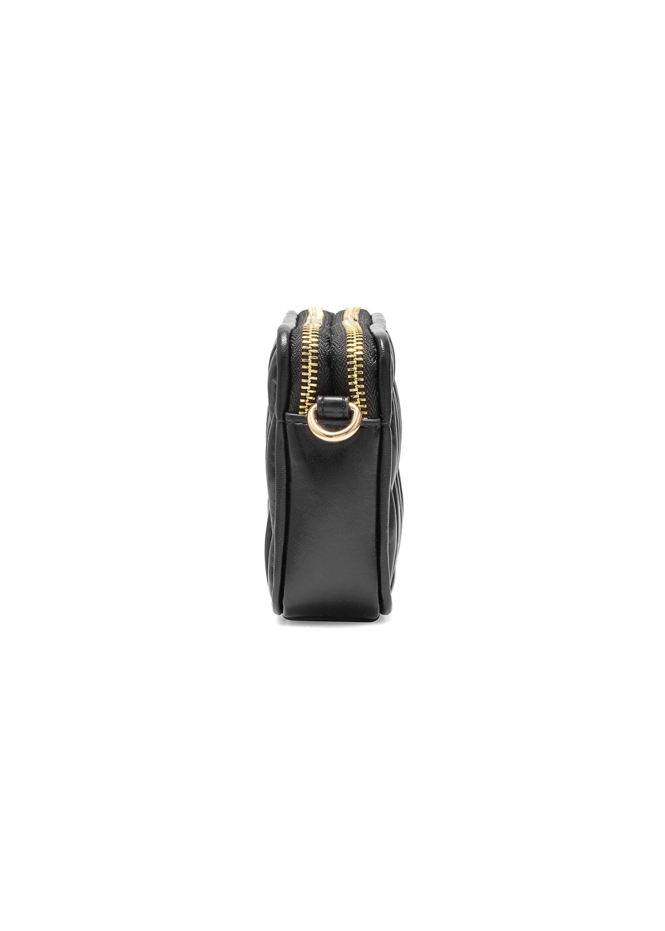 Classic black women's handbag TOREC-1103-99(Z25), side product view on white background.