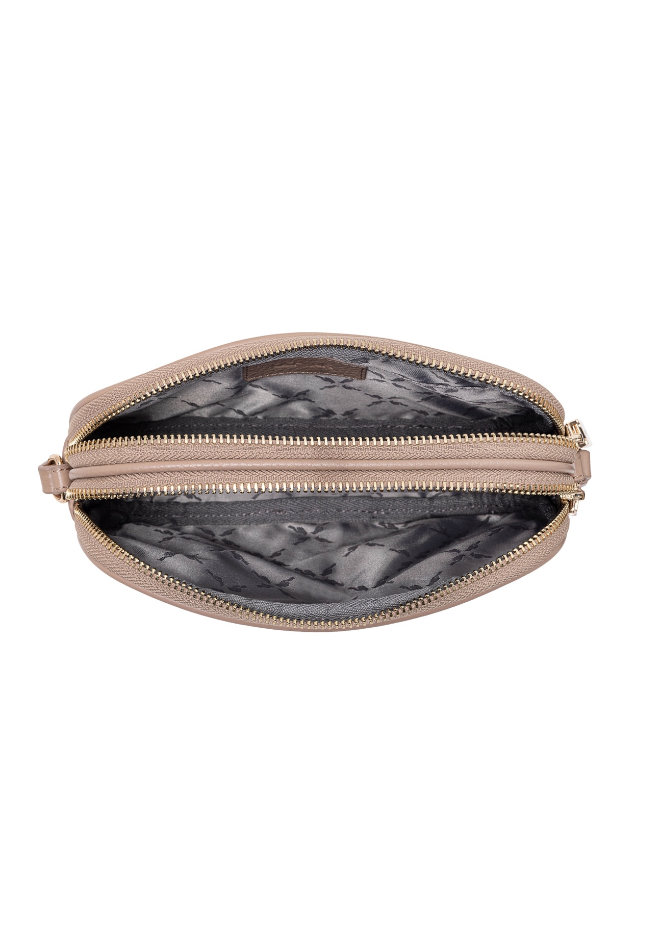Small beige leather women's handbag TORES-0466D-81(Z25), product view inside on white background.