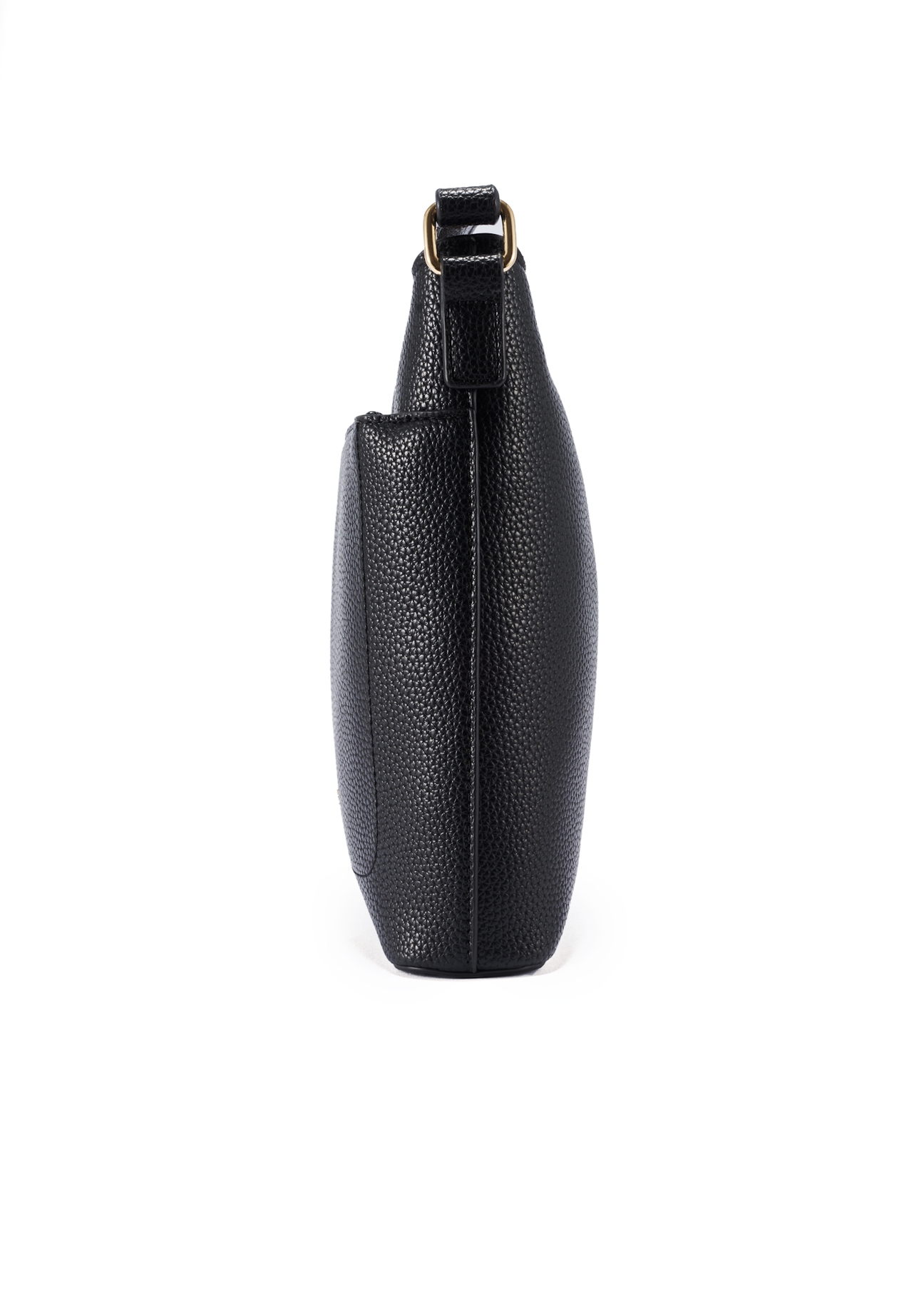 Black women's shoulder bag TOREC-1052-99(Z25), side view of the product on a white background.