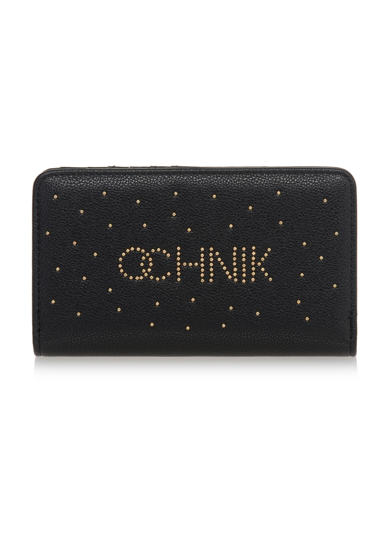 Black women's wallet with rhinestones POREC-0355-99(Z23)-01