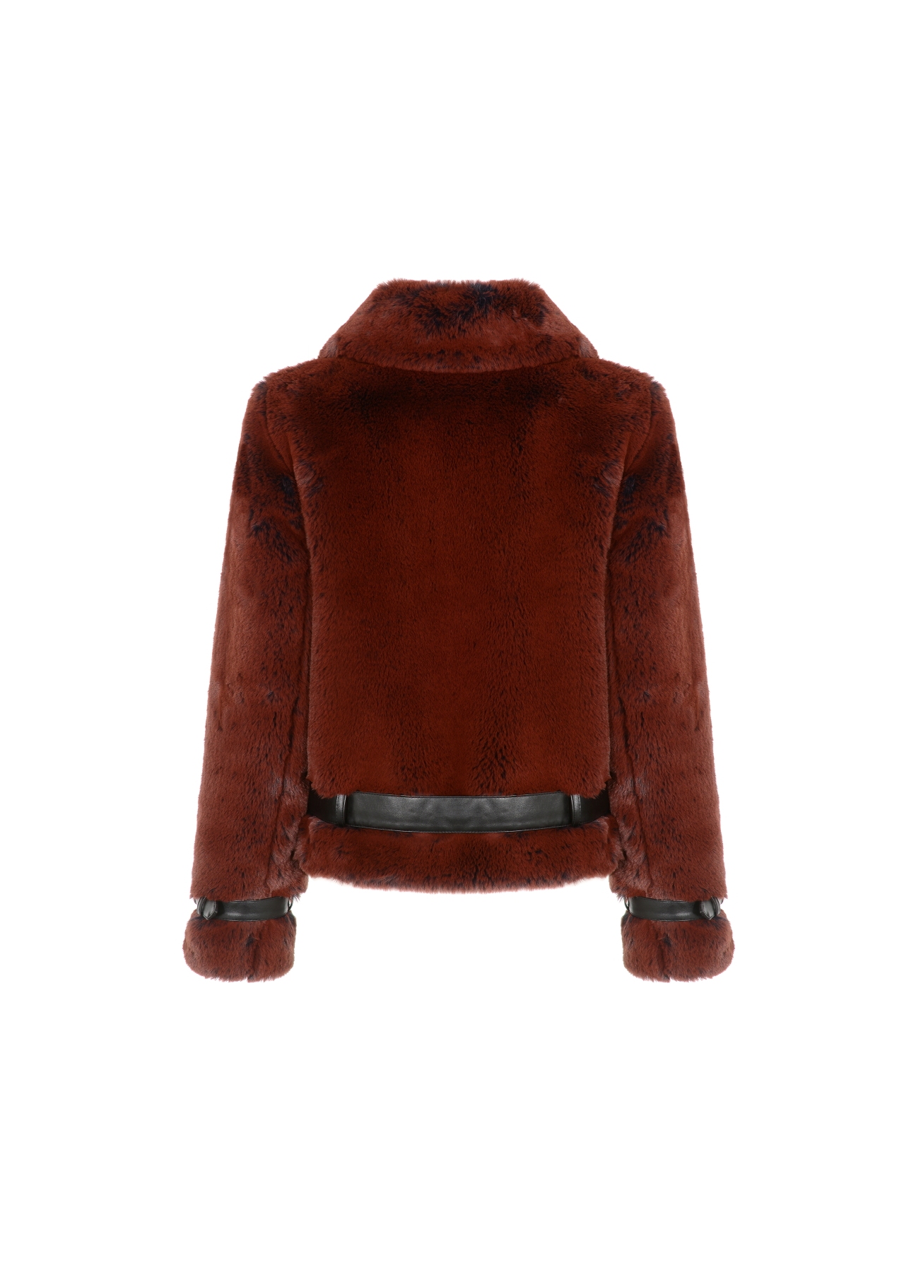 Women's artificial fur with stripes FUTDP-0008-30(Z21)-07