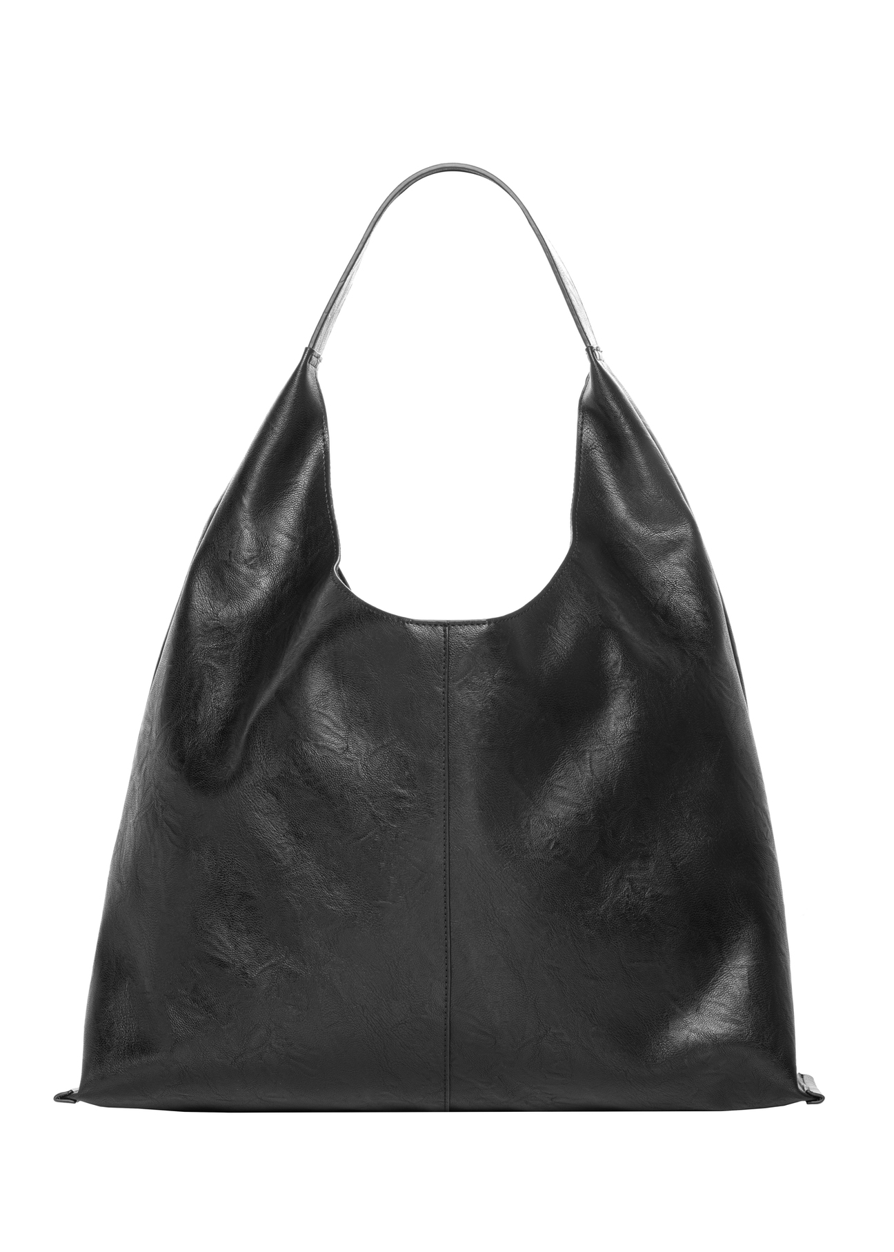 Black women's shopper shoulder bag TOREC-1385-99(Z26). Back view on a white background.