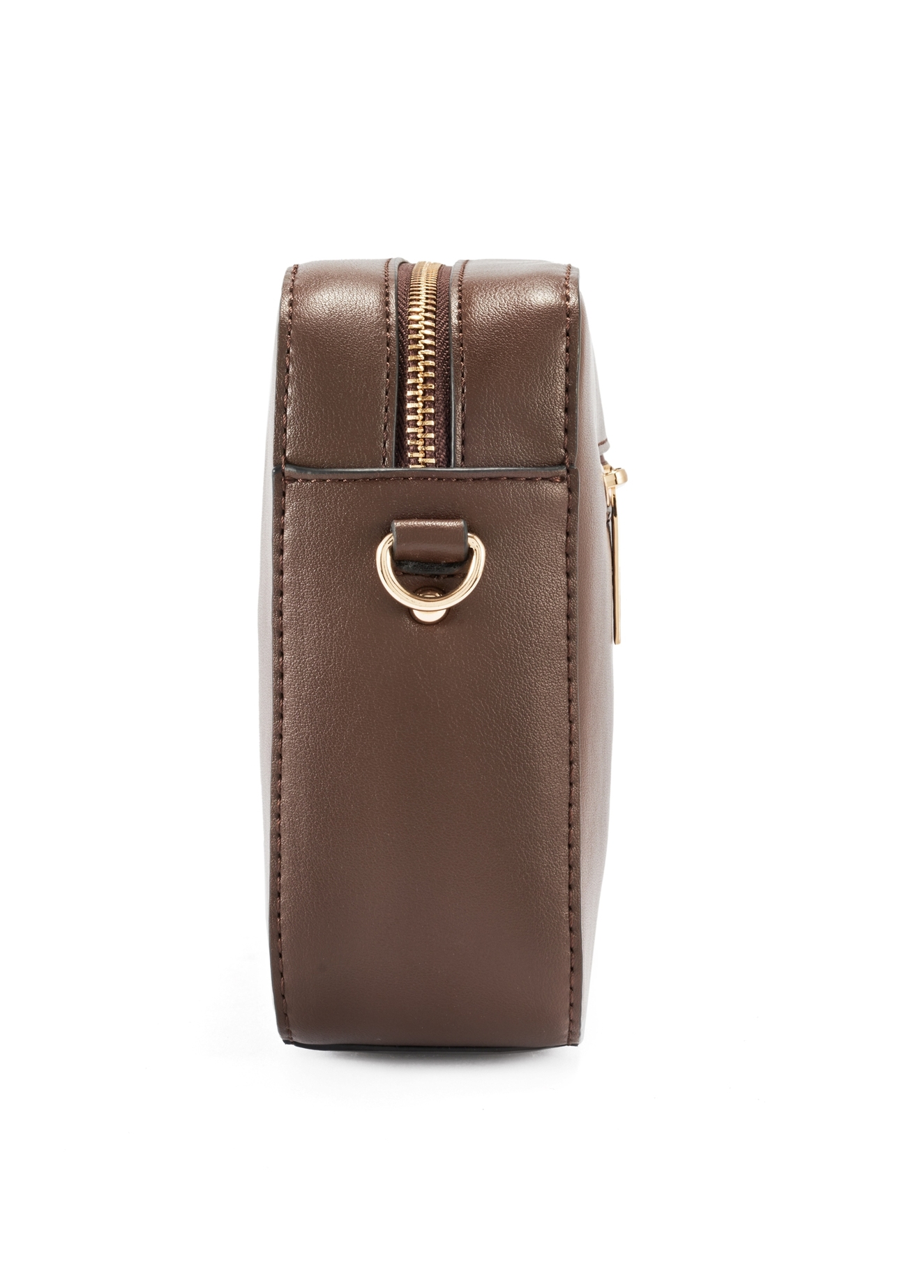 Brown women's handbag TOREC-0003J-89(Z25), product view from the side on a white background.