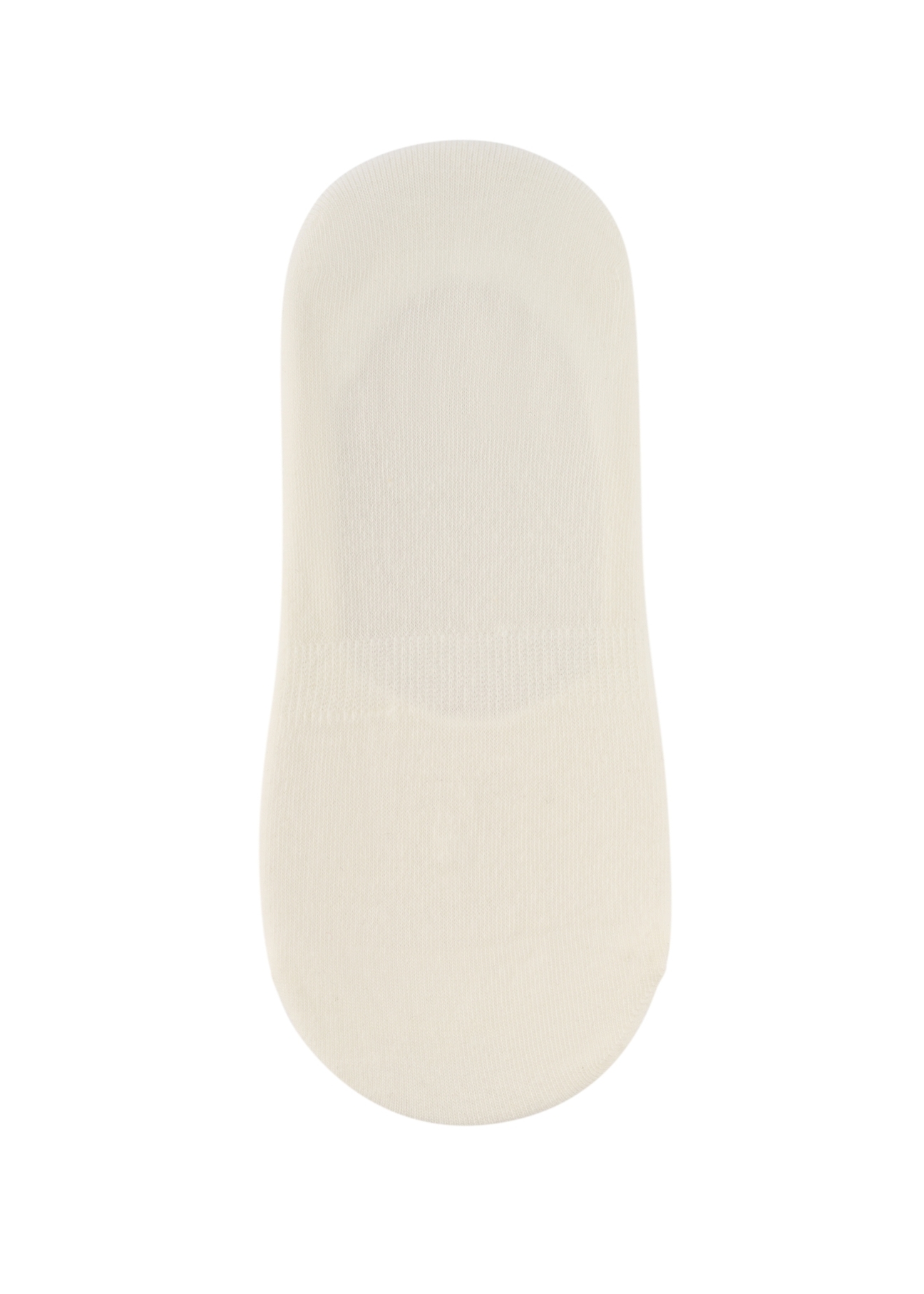 Cream women's ankle socks SKADT-0052B-0B(W26), back view of the product on a white background.