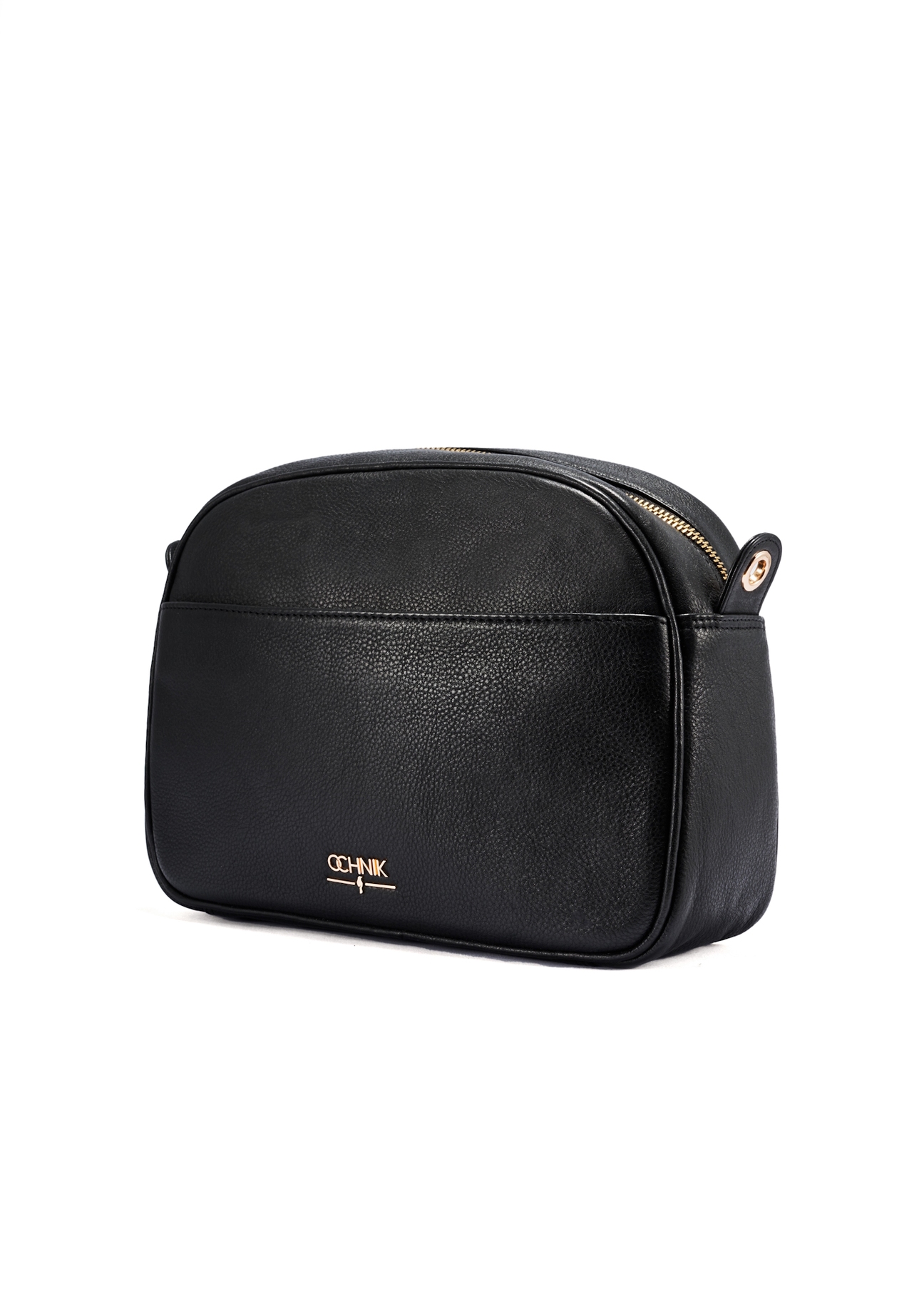 Black leather women's handbag TORES-0806E-99(Z25), diagonal product view on white background.