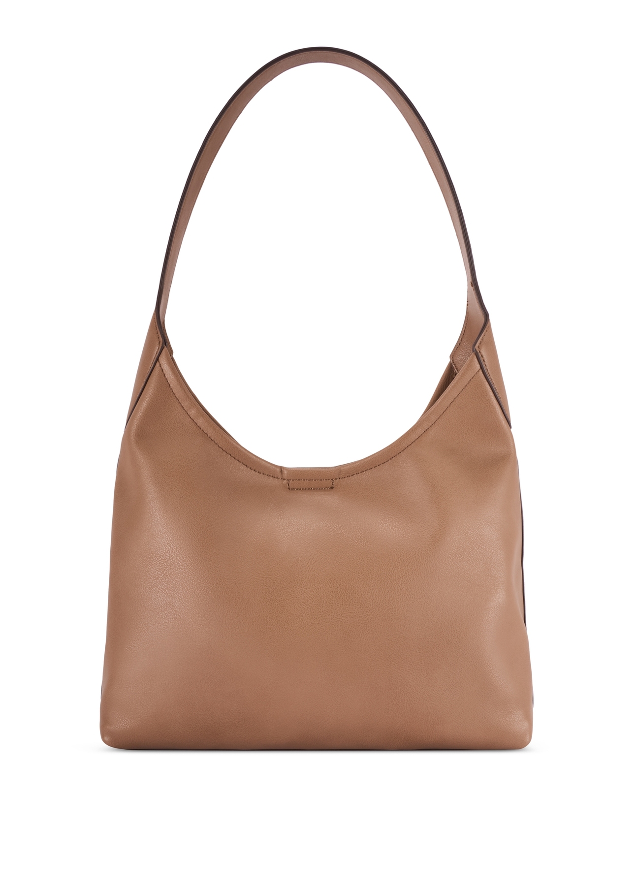 Camel medium women's handbag TOREC-1200-1D(W26), product view from the back on a white background.