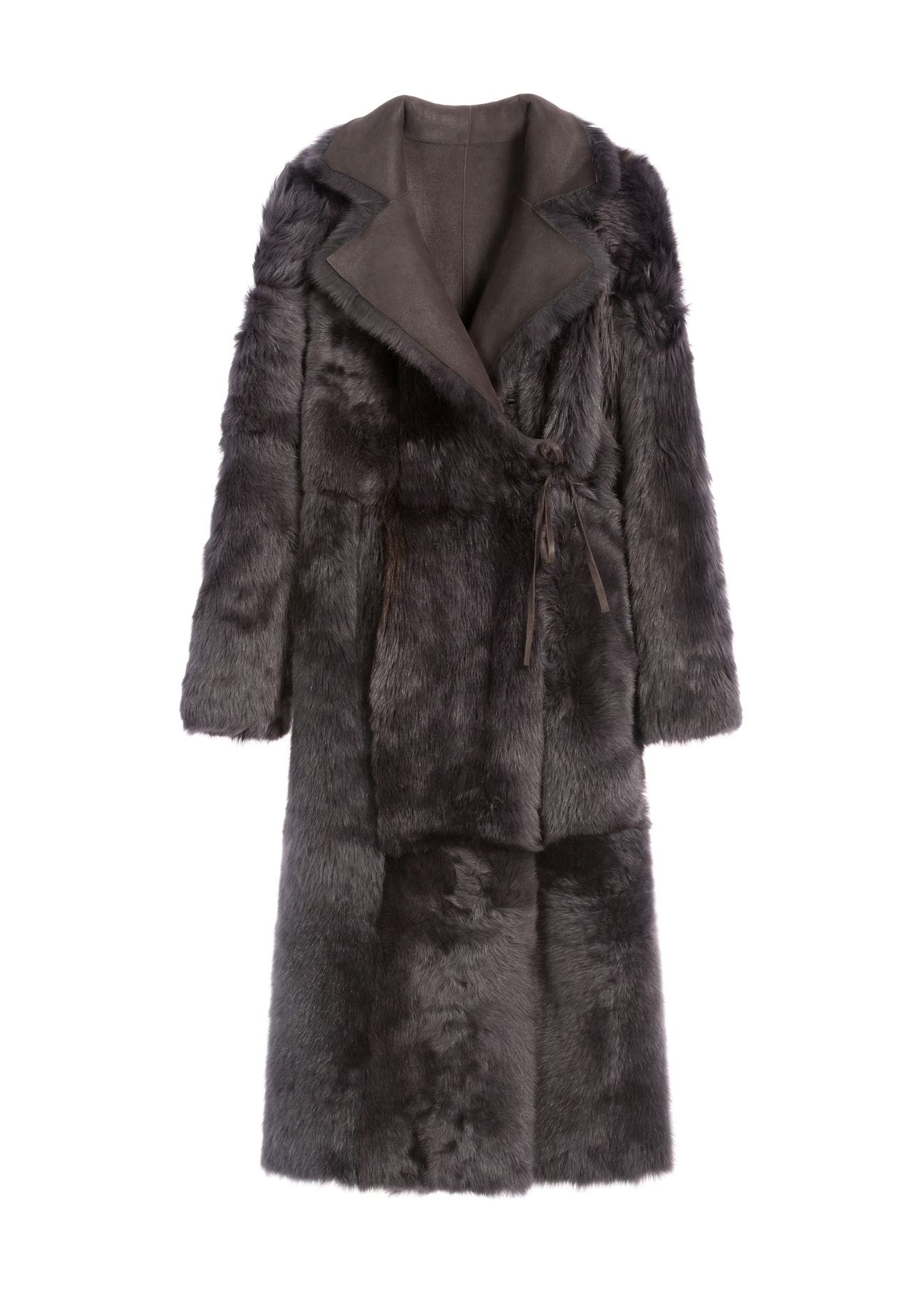 Brown double-sided women's leather sheepskin coat KOZDS-0088-3096(Z25)