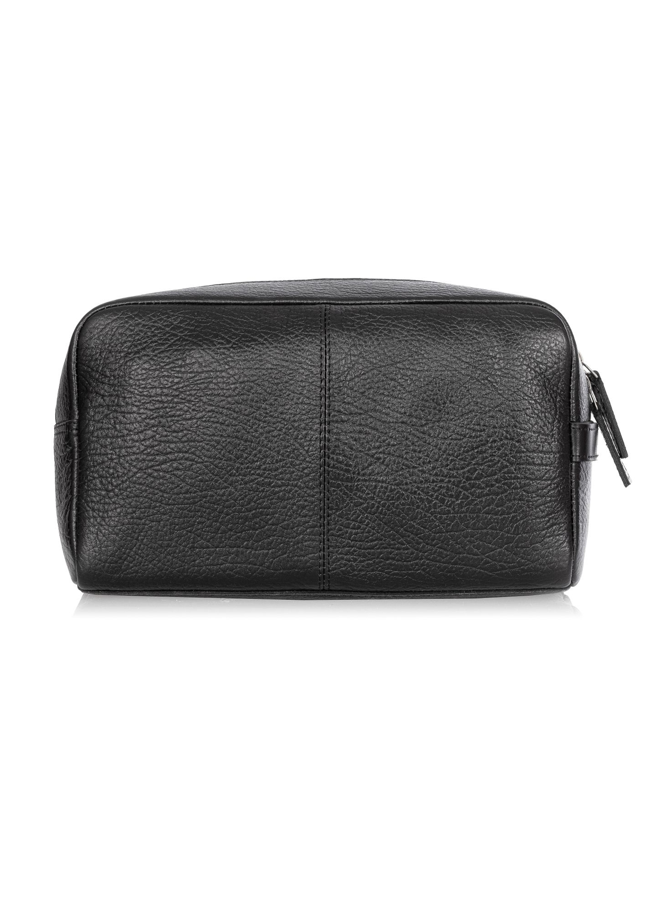 Men's leather cosmetic bag with logo TORMS-0298A-99(Z25) - back view of the product on a white background.