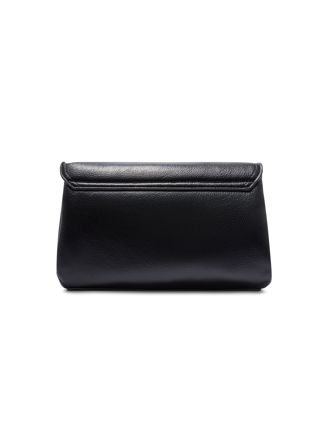 Black classic women's handbag TOREC-1124-99(W26), product view from the back on a white background.