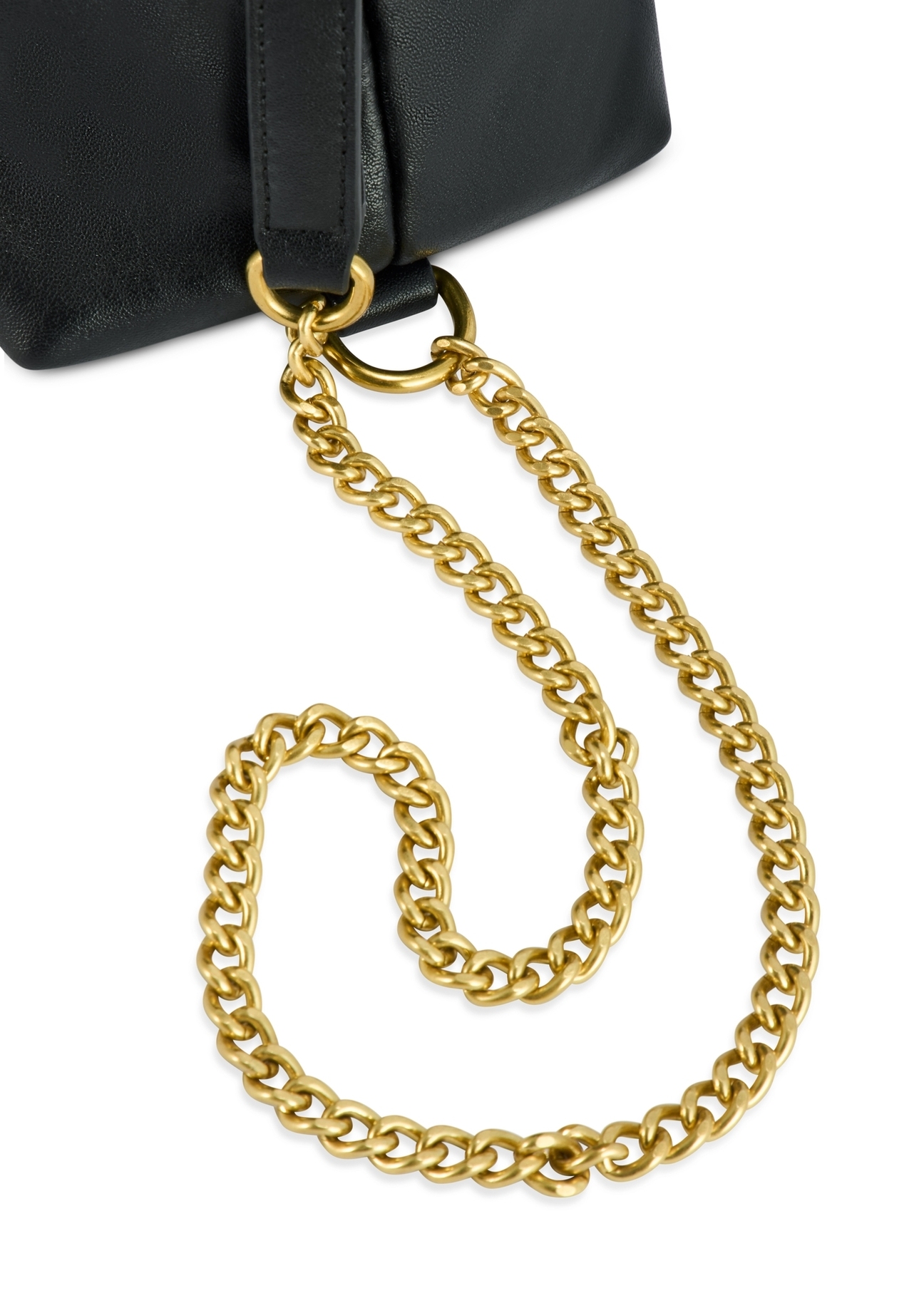 Black women's shopper bag TOREC-1083-99(Z25), close-up of product detail, view on white background.