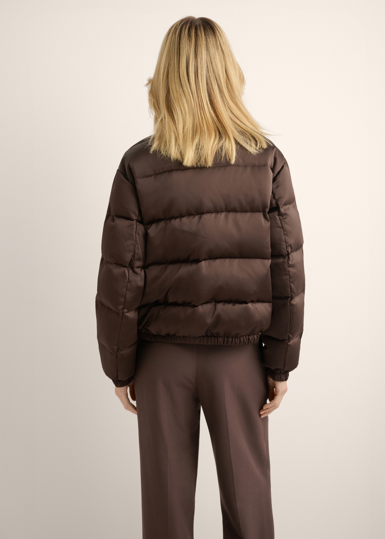 Dark brown double-sided women's jacket KURDT-0693-1I(Z26)