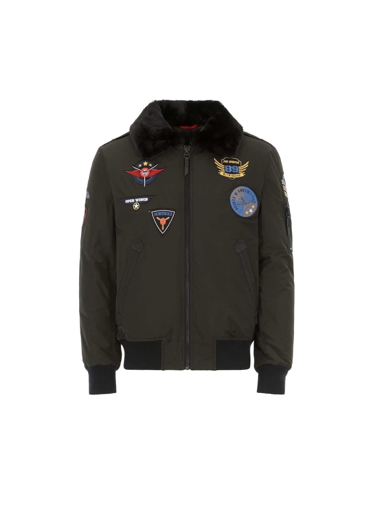Ocieplana kurtka męska w stylu pilotki KURMT-0243-57(Z21)-04