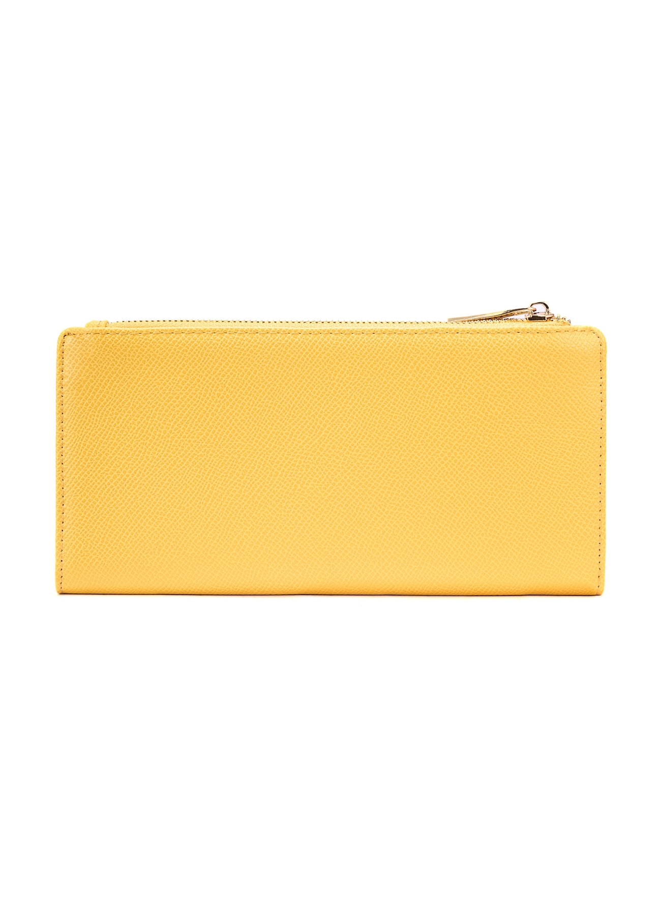 Large yellow women's wallet POREC-0406-21(W25), product view from the back on a white background.