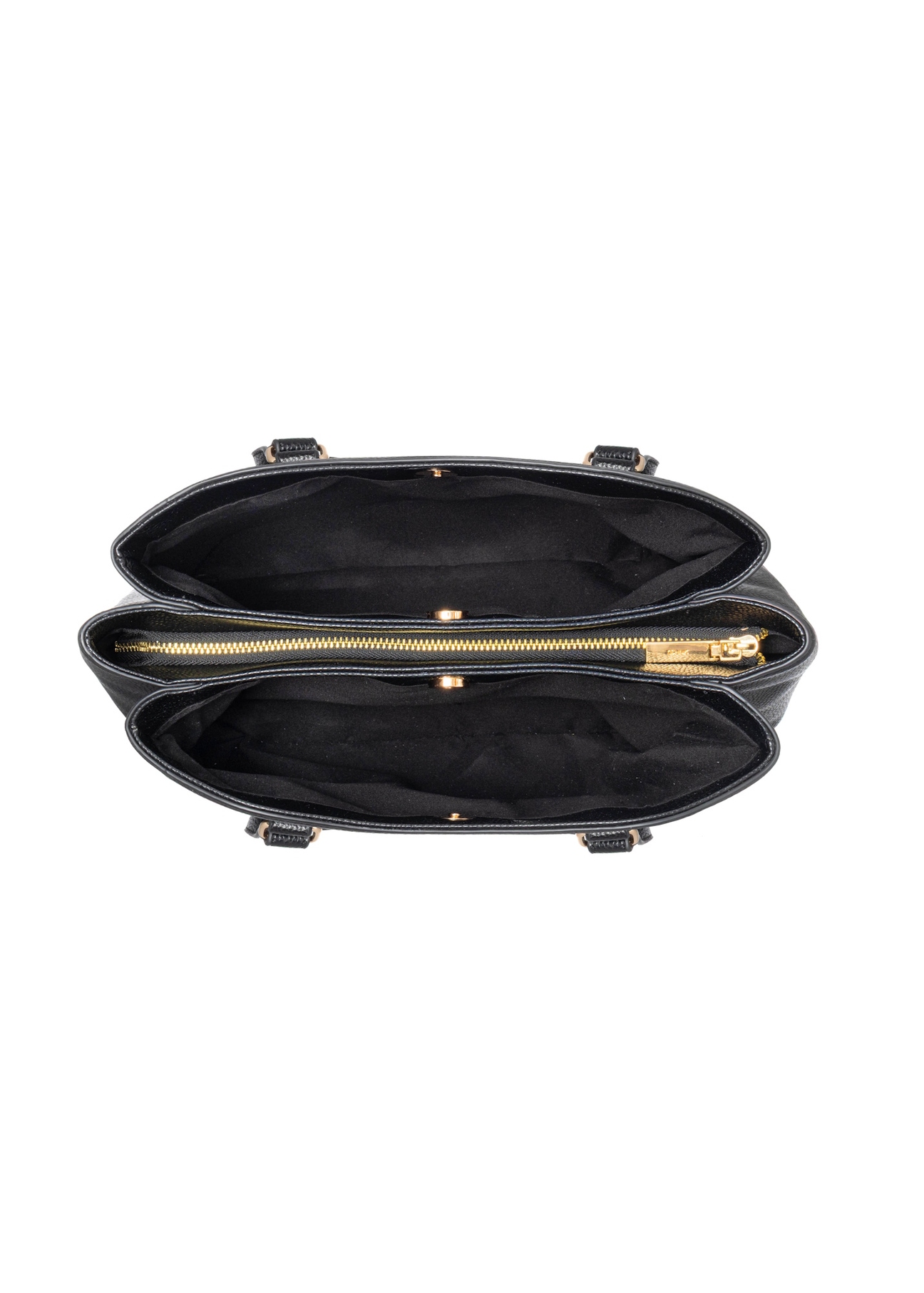 Black women's shopper bag TOREC-1260-9I(Z26), product view inside on white background.