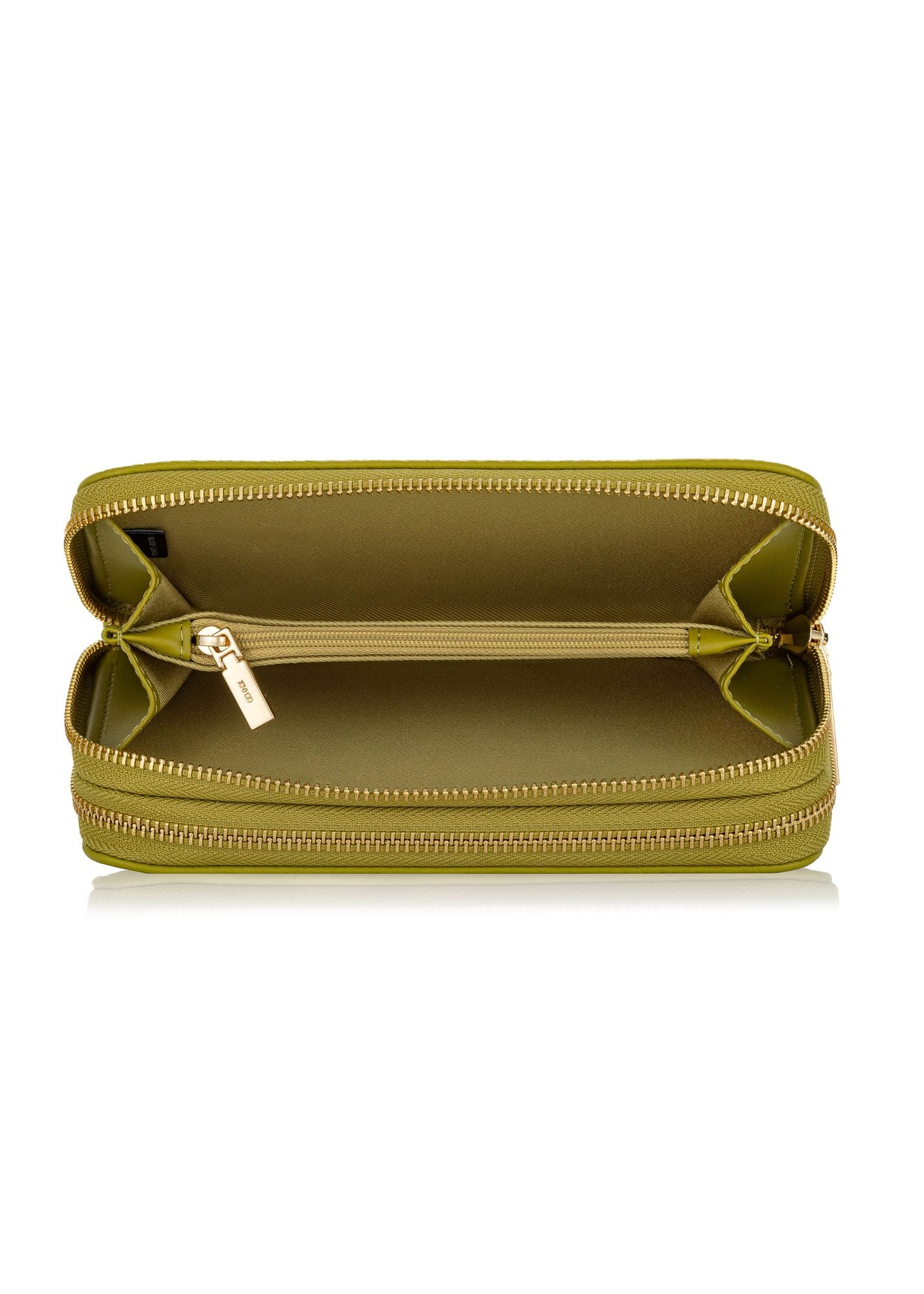 Women's two-compartment lime green wallet POREC-0376-84(W24)-05