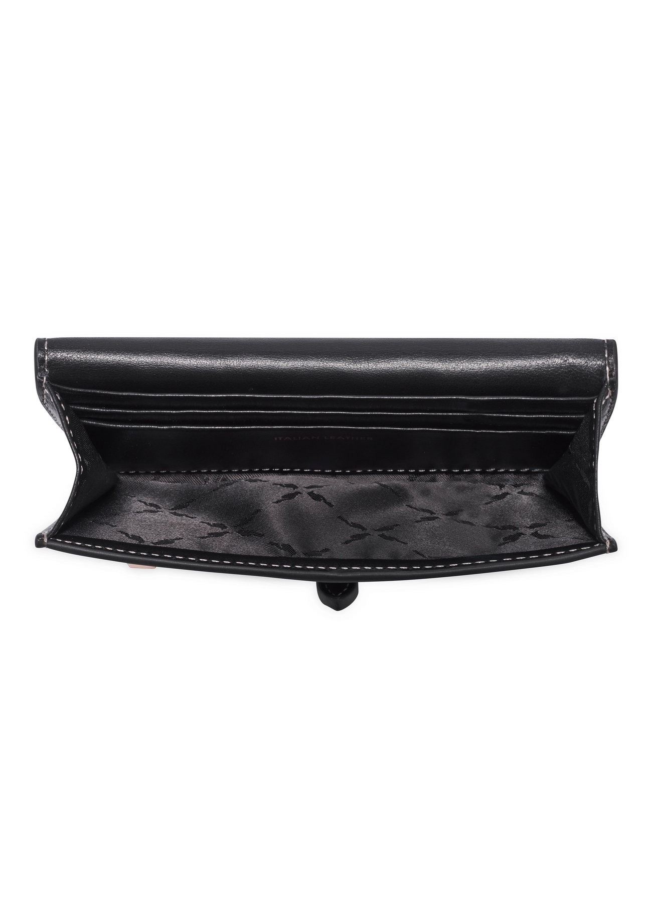 Large women's leather wallet PORES-1006-99(Z26), product view inside on white background.