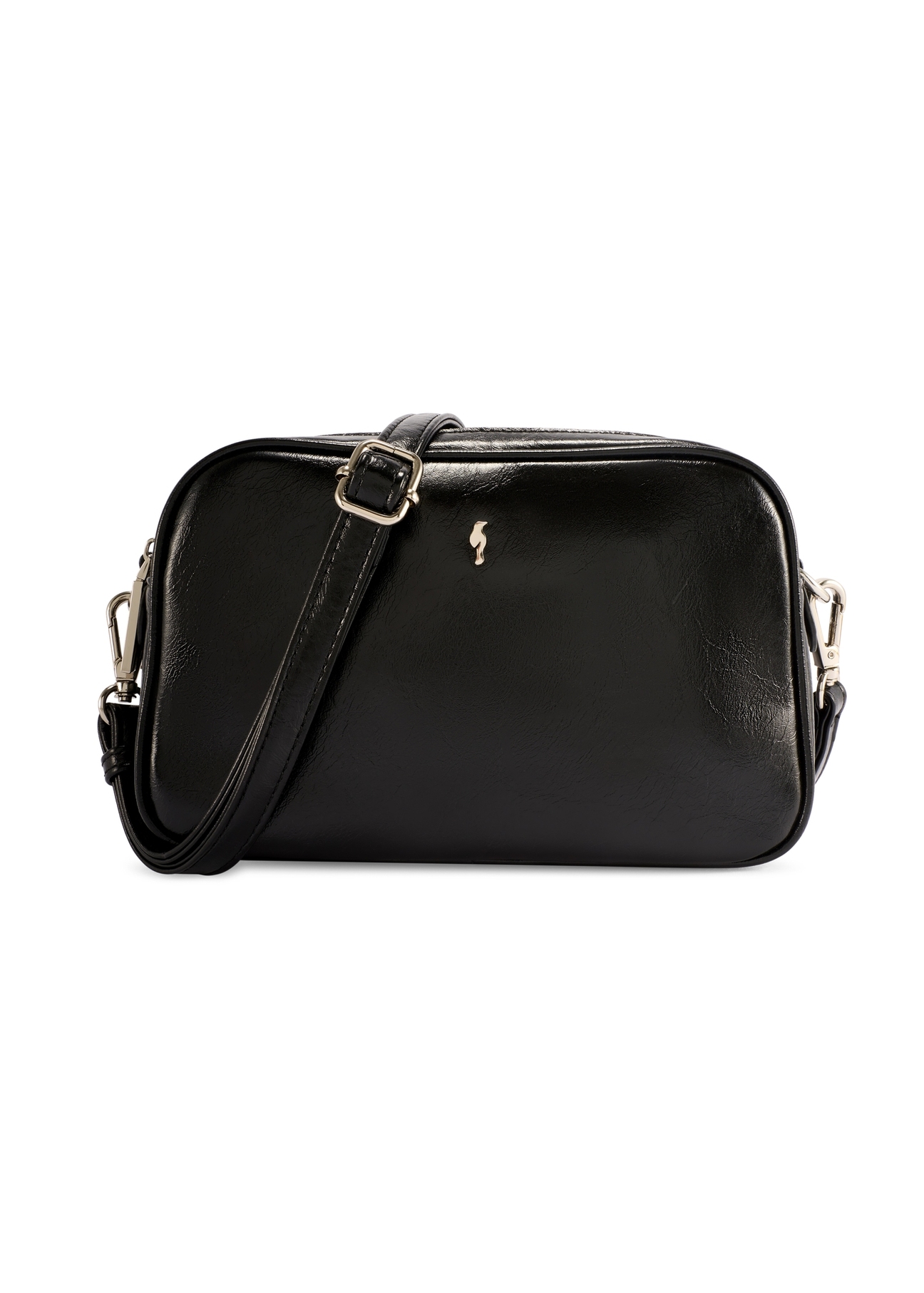 Medium black women's handbag TOREC-1121-9F(W26), front product view on white background.