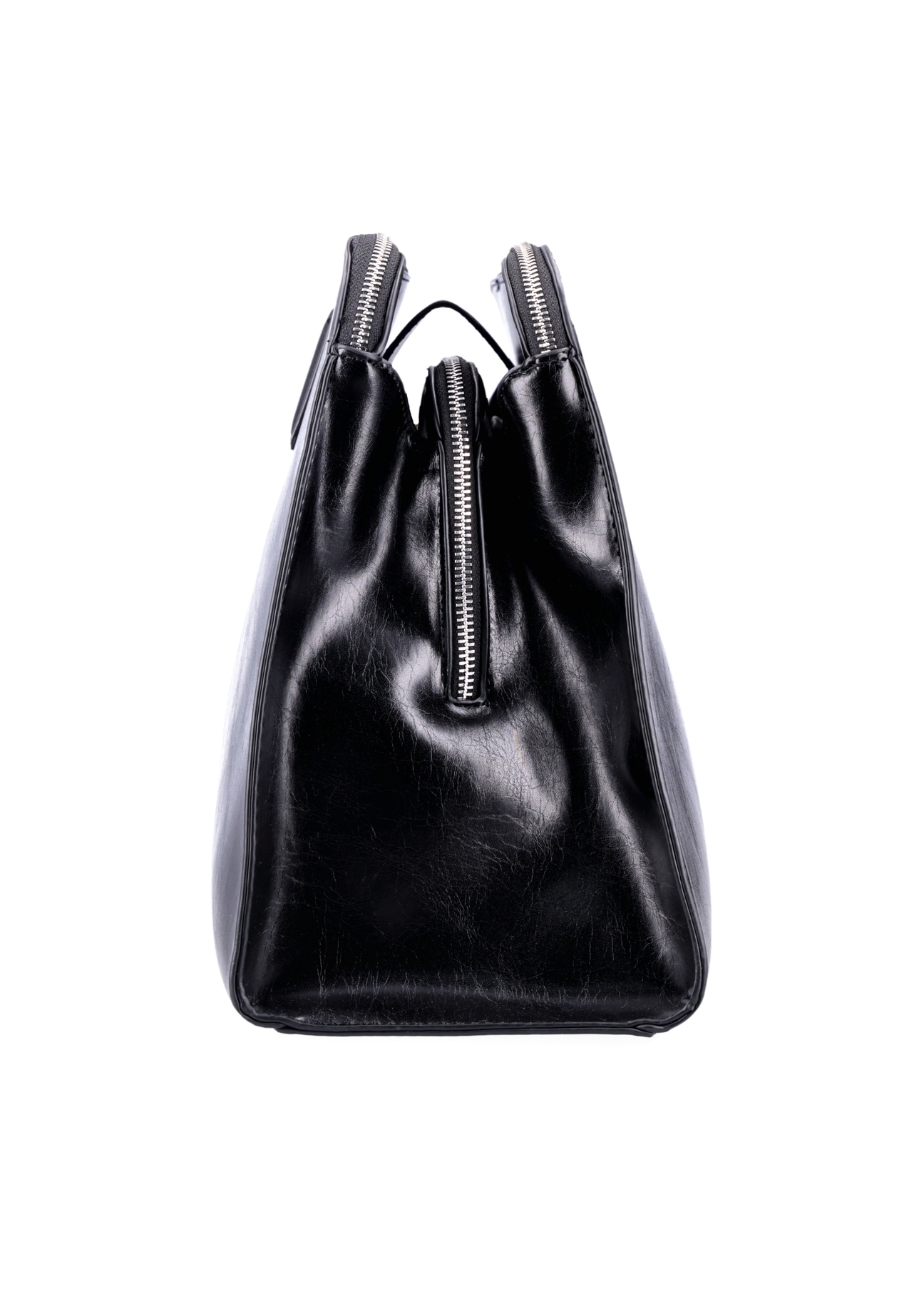 Large black handbag TOREC-1323-99(Z26), product view from the side on a white background.