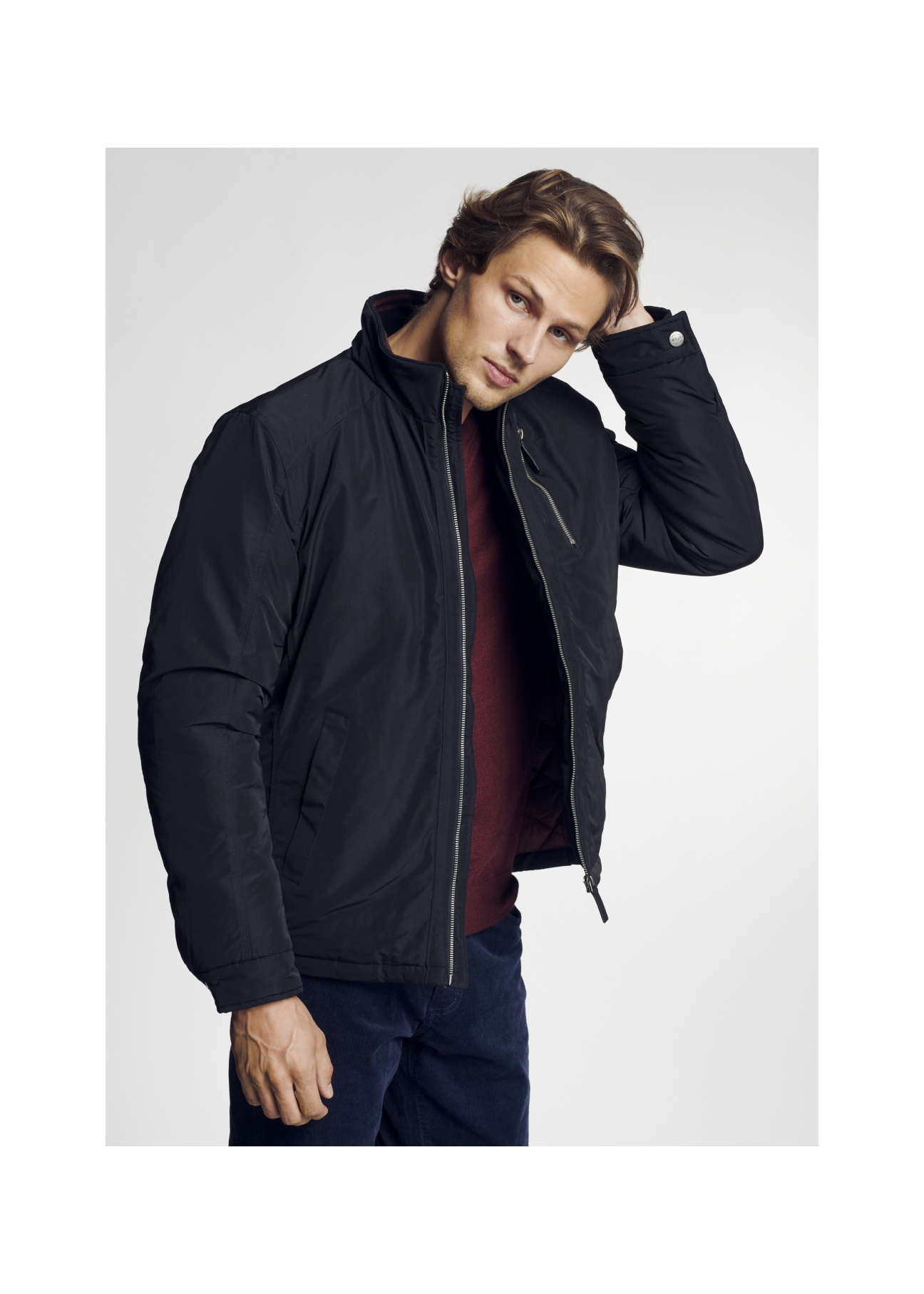 Men's hoodless insulated jacket KURMT-0205-99(Z21)-04