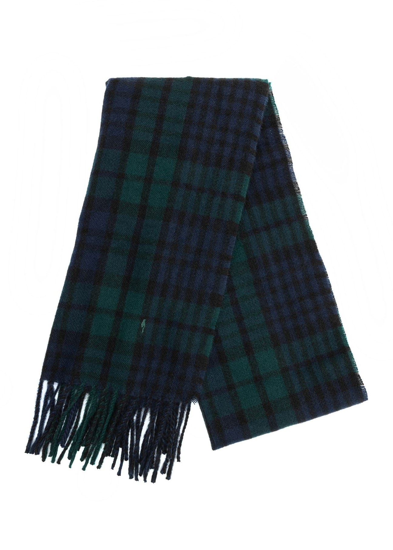 Men's checkered scarf SZAMT-0084-15(Z25), folded product view on white background.