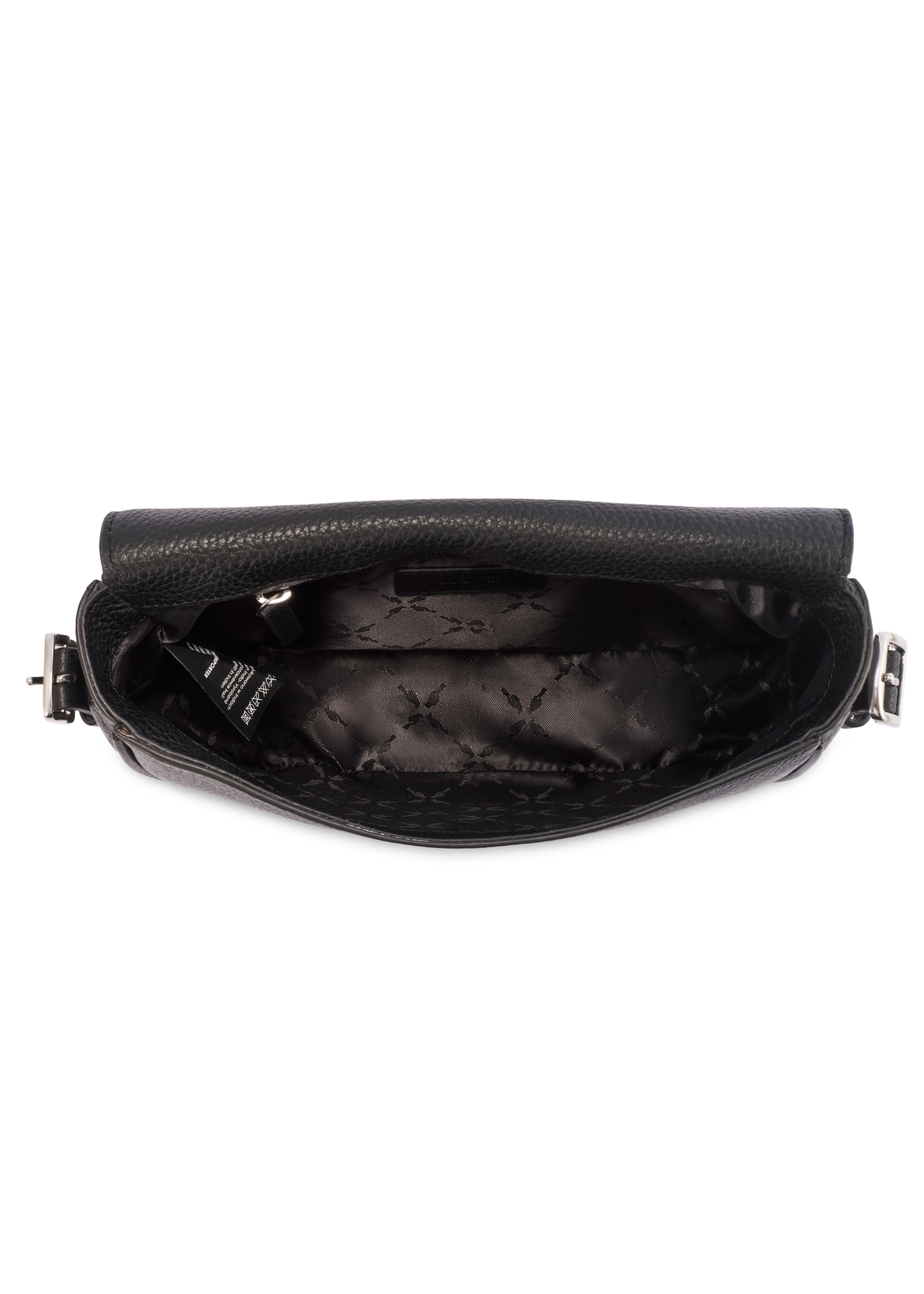 Women's black pebbled messenger bag TORES-1122D-99(Z25)