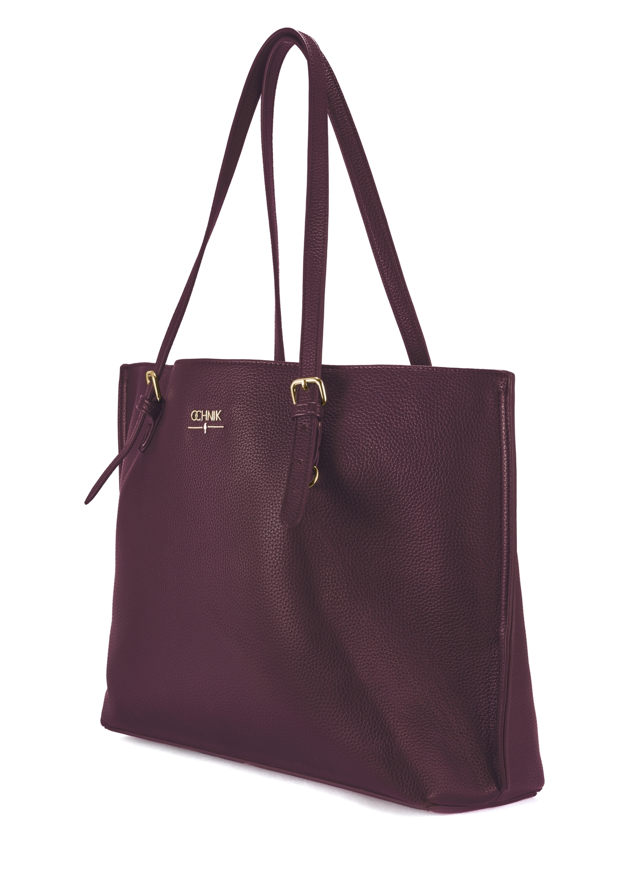 Burgundy large shopper bag TOREC-1088-49(Z25)