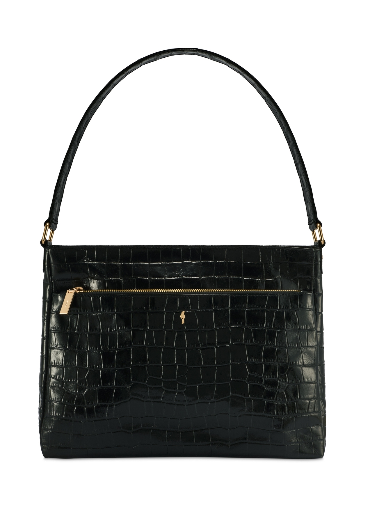 Croco leather women's handbag TORES-1130E-99(Z25), product view from the front on a white background.