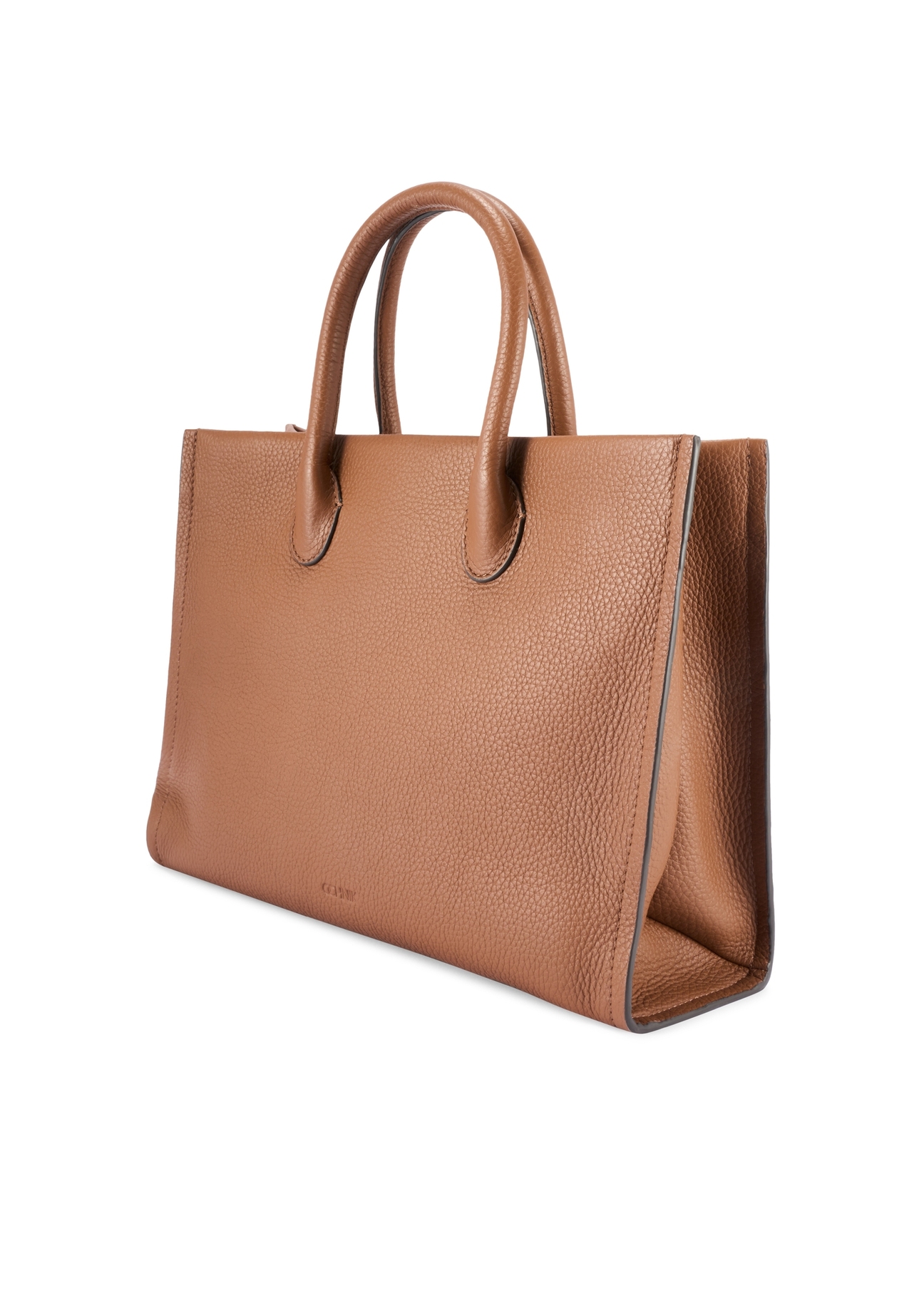 Women's leather handbag in camel color TORES-1206-1D(W26), diagonal product view on a white background.