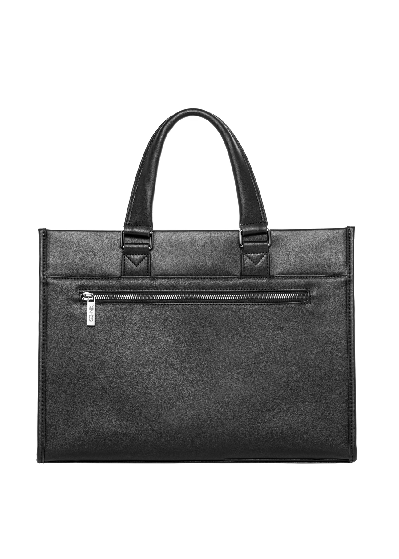 Black large men's backpack PLCMS-0026-99(Z26), product view from the back on a white background.