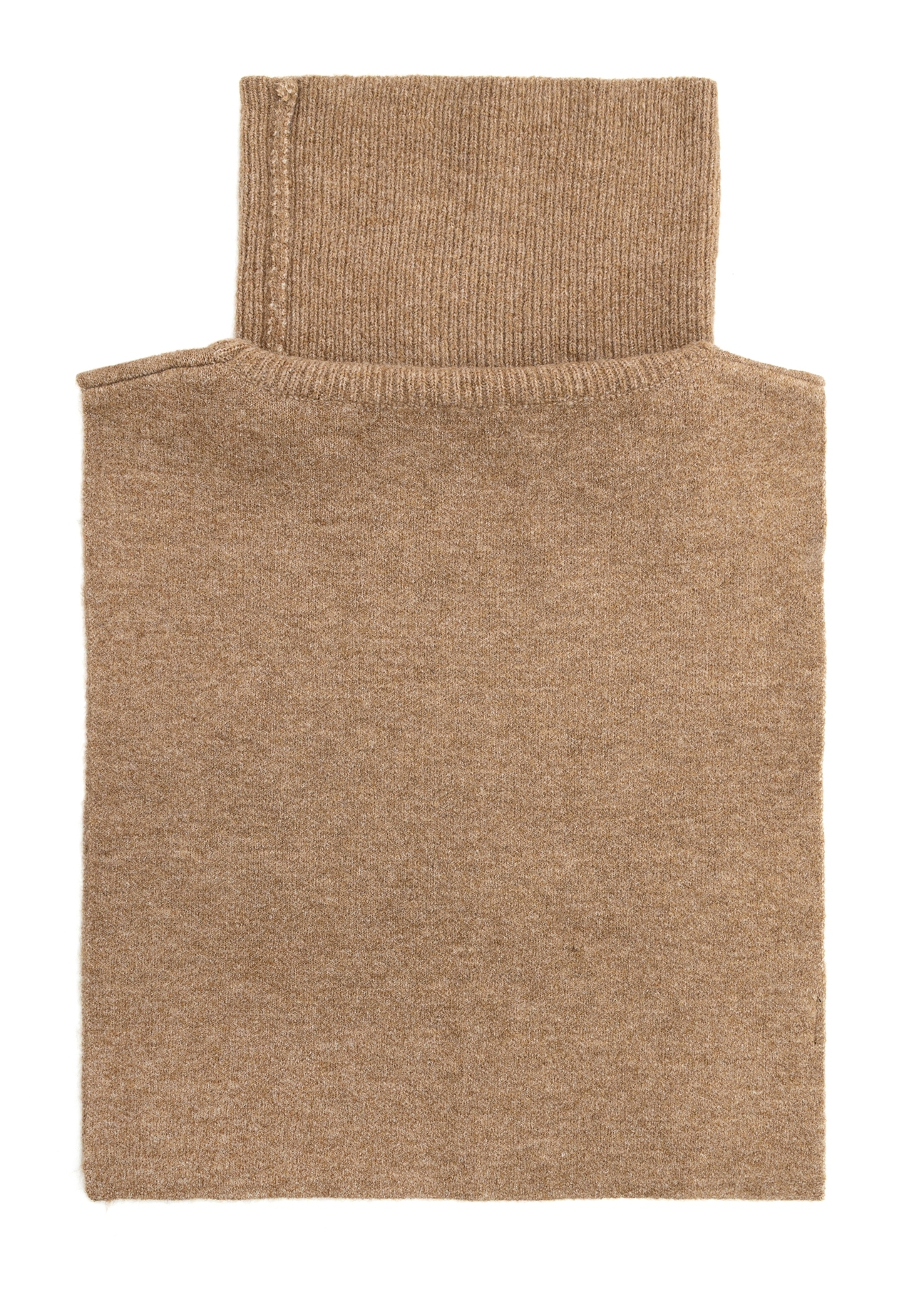 Brown women's scarf SZADT-0205-89(Z25), product view from the back on a white background.