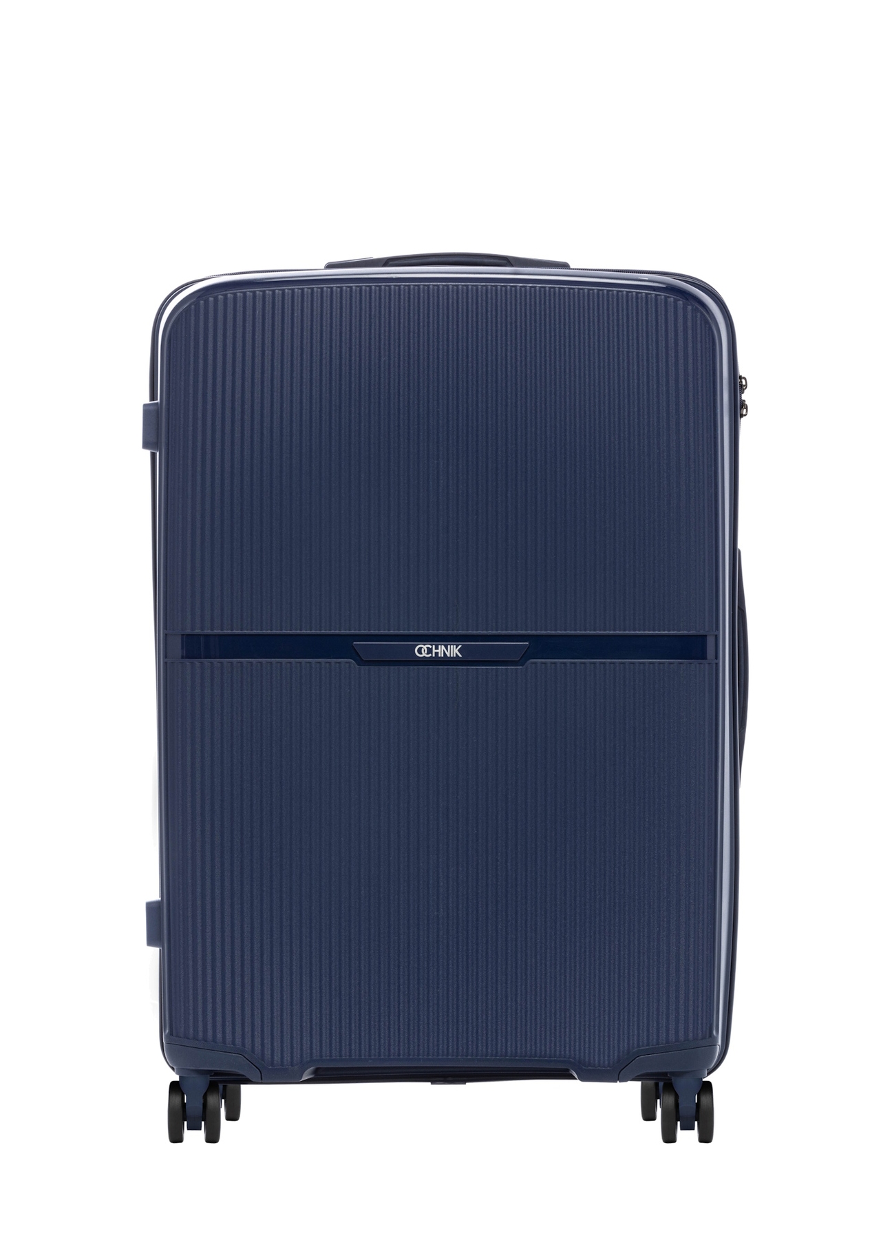 Large suitcase on wheels WALPP-0026-7D-28(W26), front view of the product on a white background.
