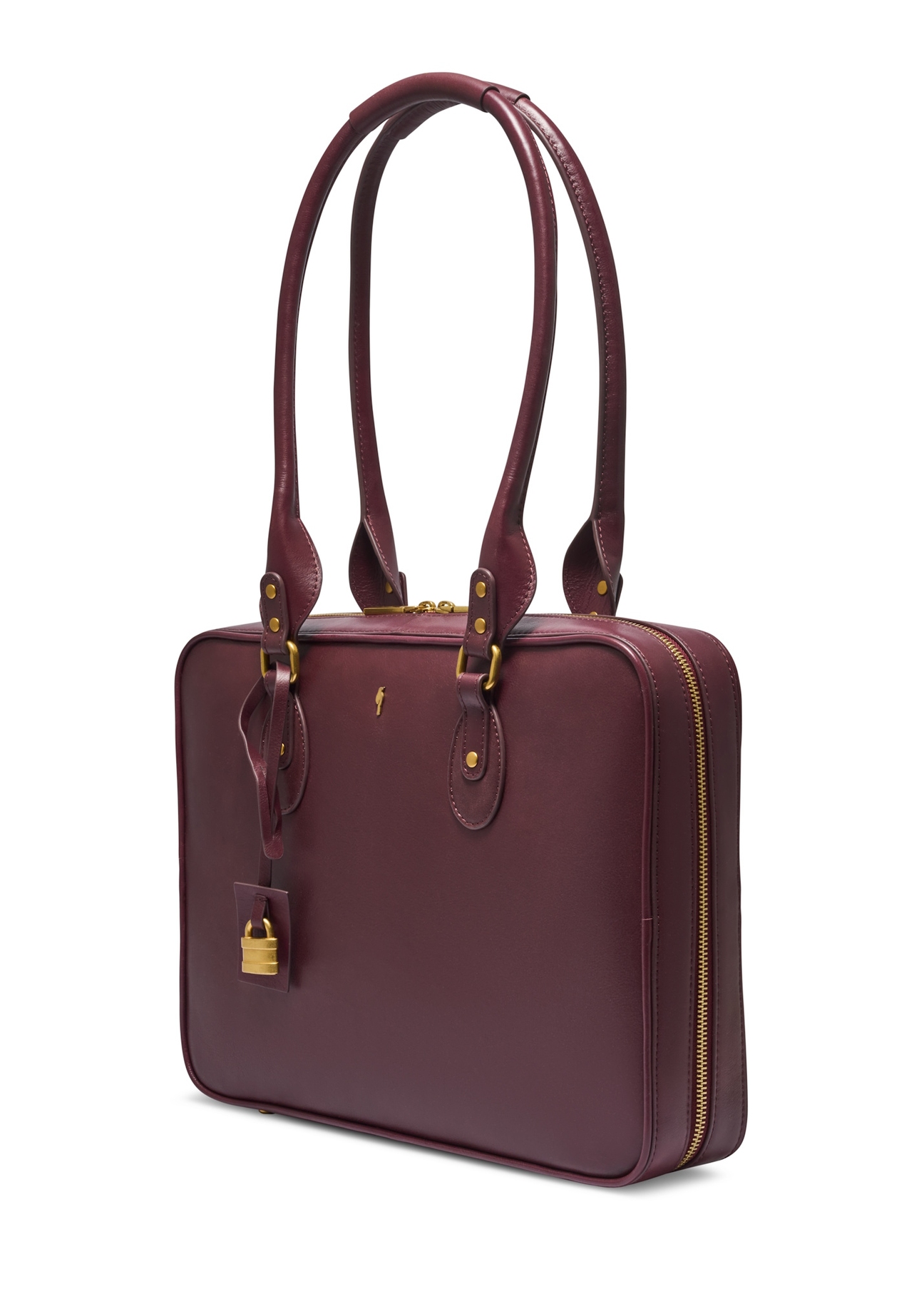 Burgundy leather women's bag TORES-1370-4D(Z26), diagonal product view on white background.