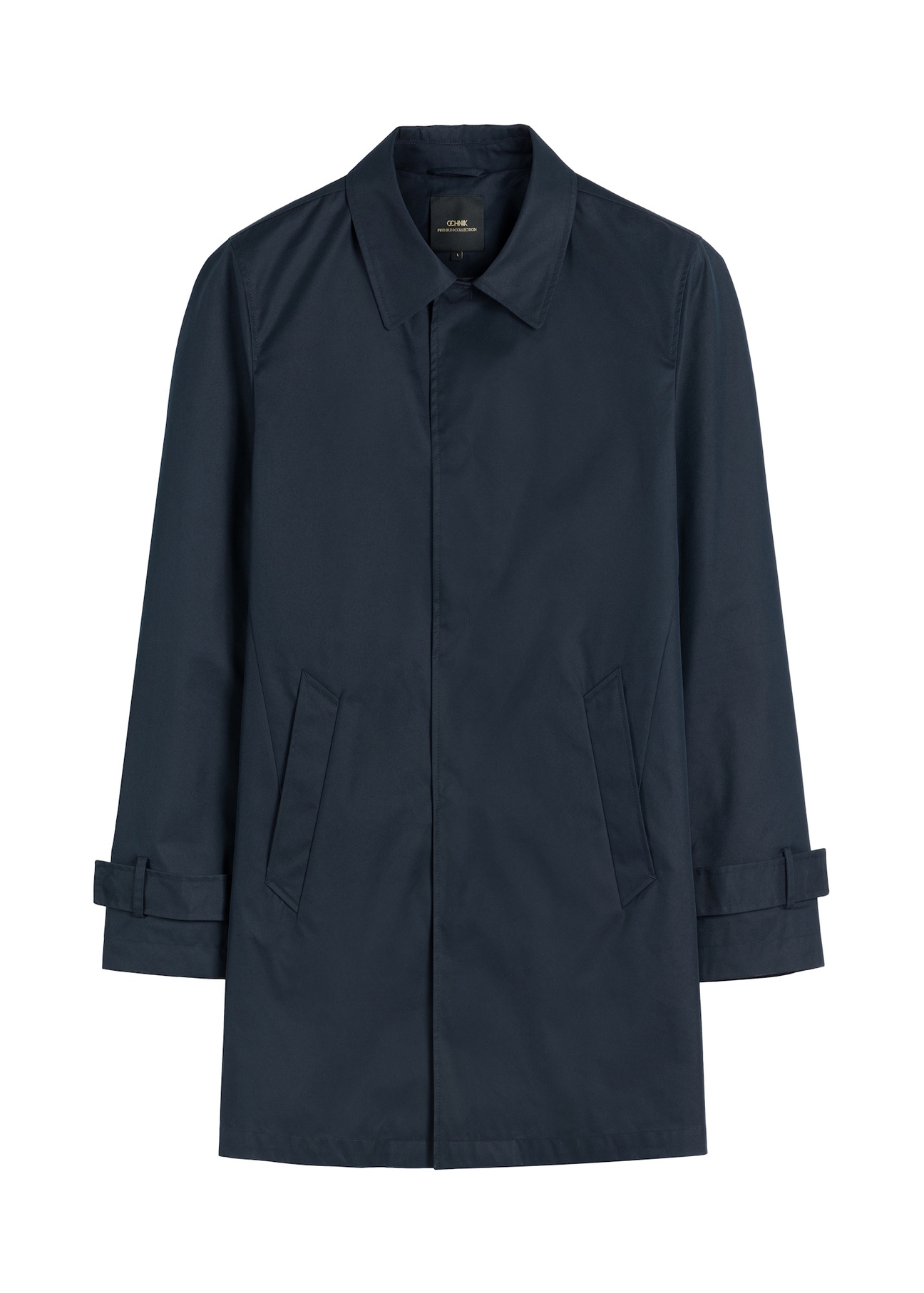 Men's navy blue insulated jacket KURMT-0408-7D(W26), front product view on white background.