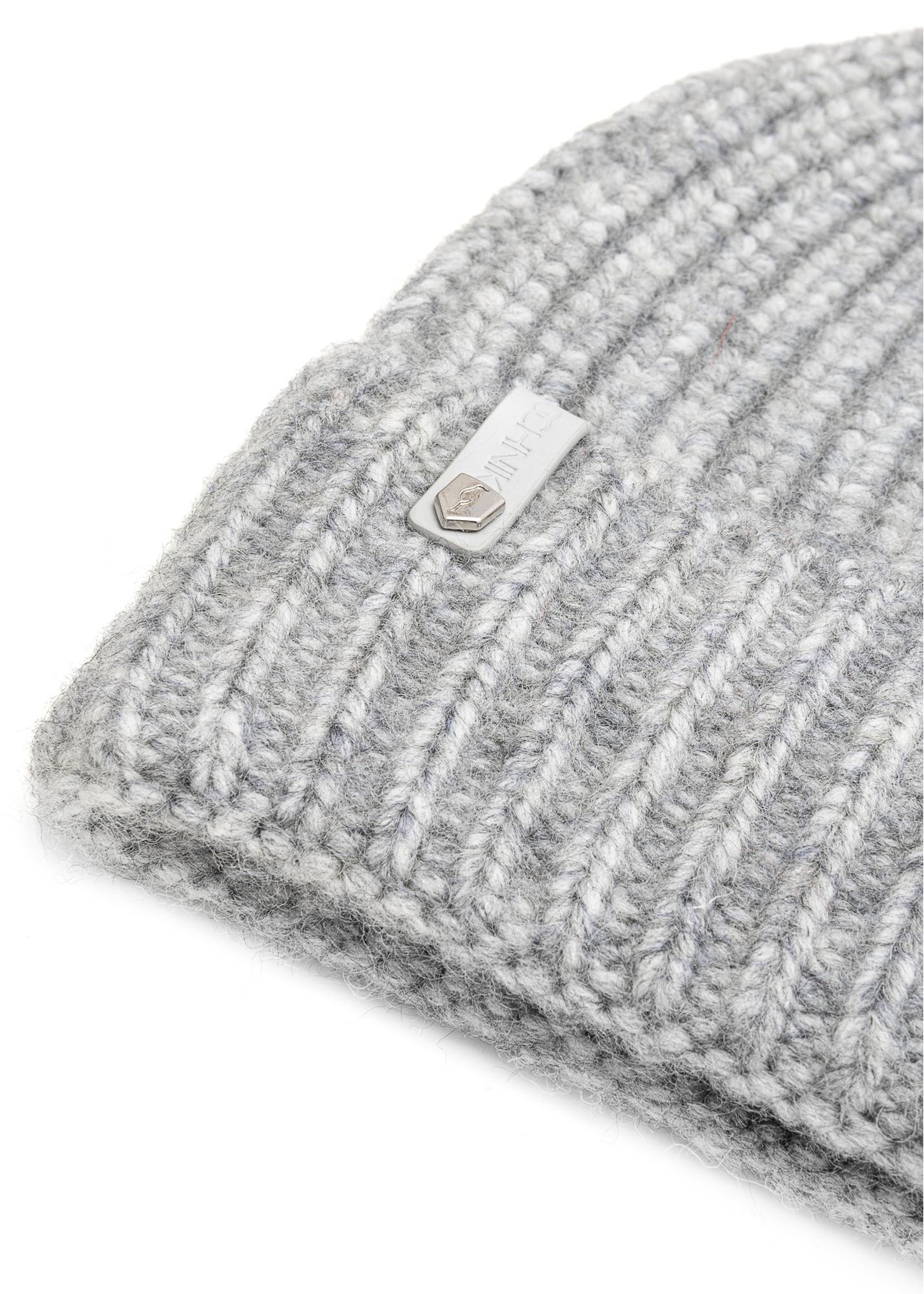 Gray women's wool blend hat CZADT-0208-9B(Z26), close-up of the product detail on a white background.