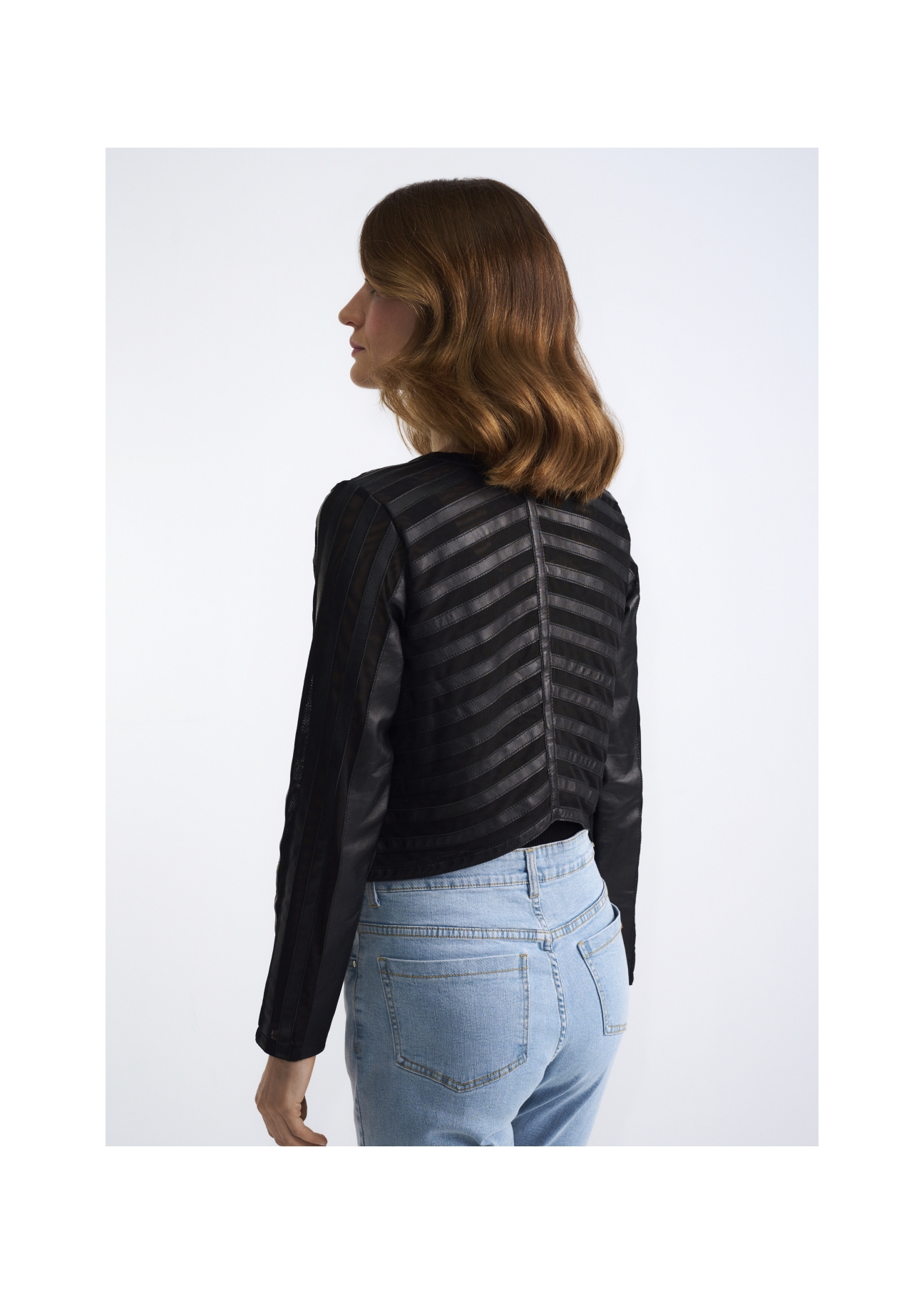 Women's leather transitional jacket KURDS-0319-5426(W22)-03