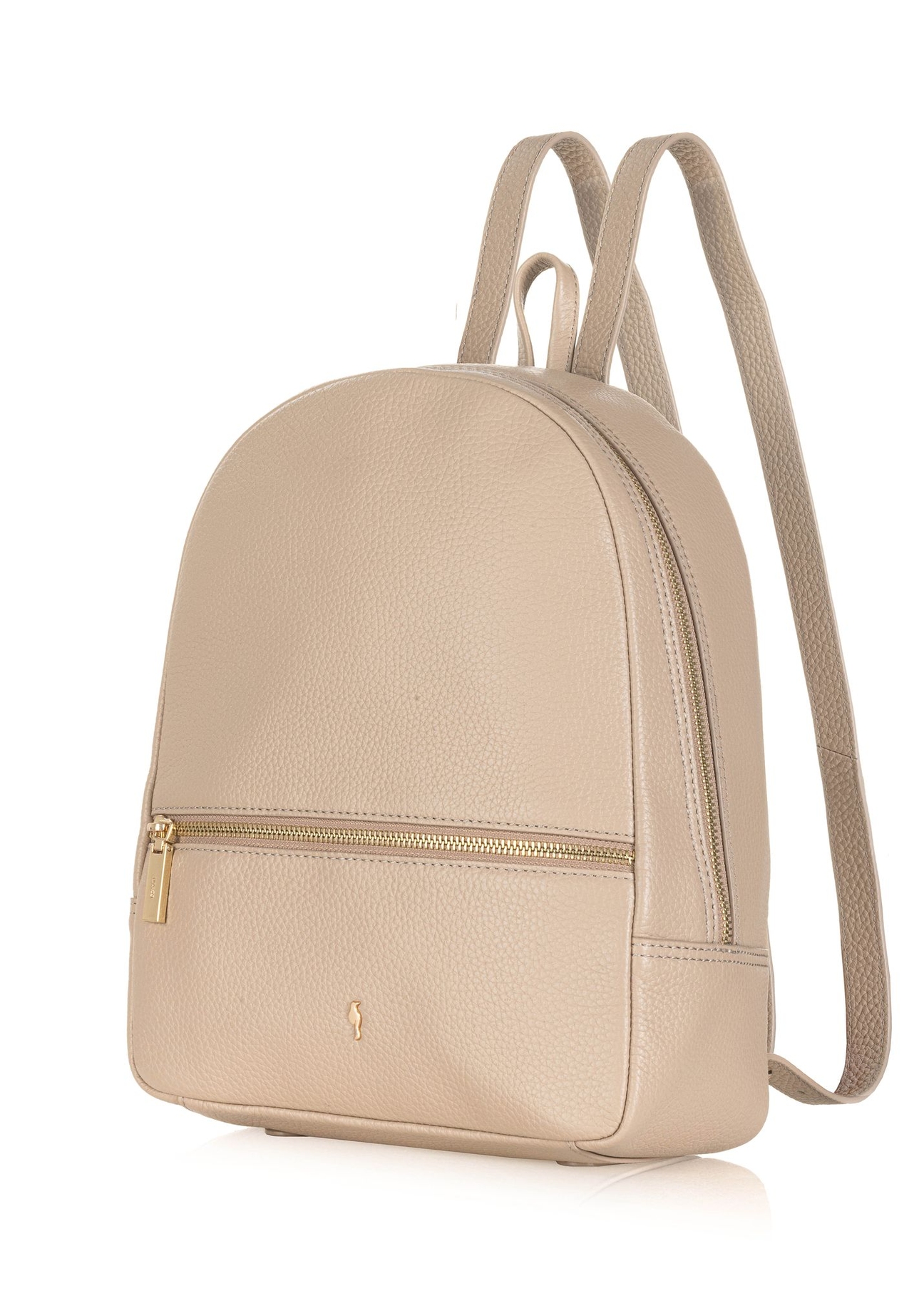 Beige leather women's backpack TORES-0898C-80(W25)-02