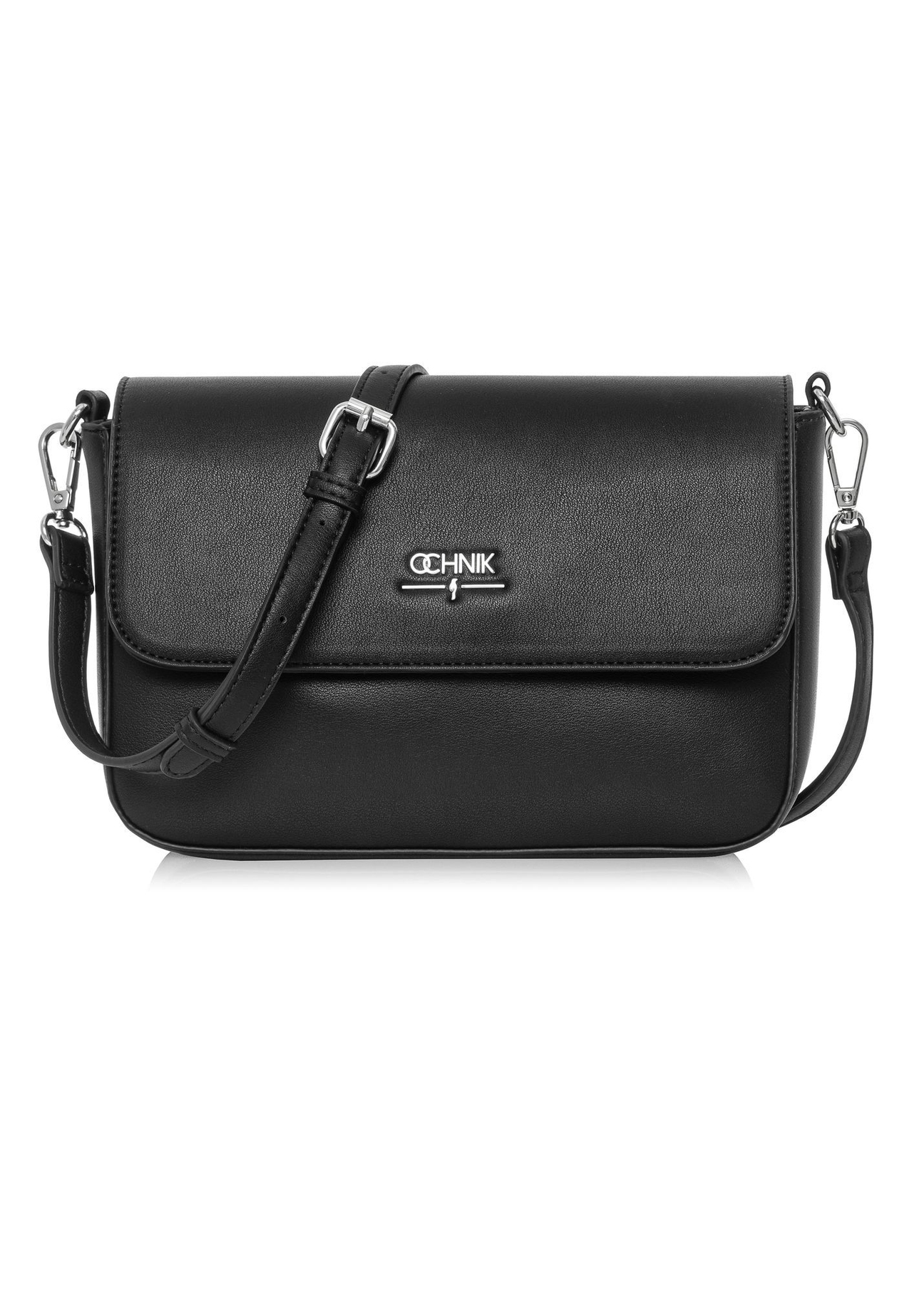 Black rectangular women's messenger bag TOREC-0930B-99(Z25), front product view on white background.