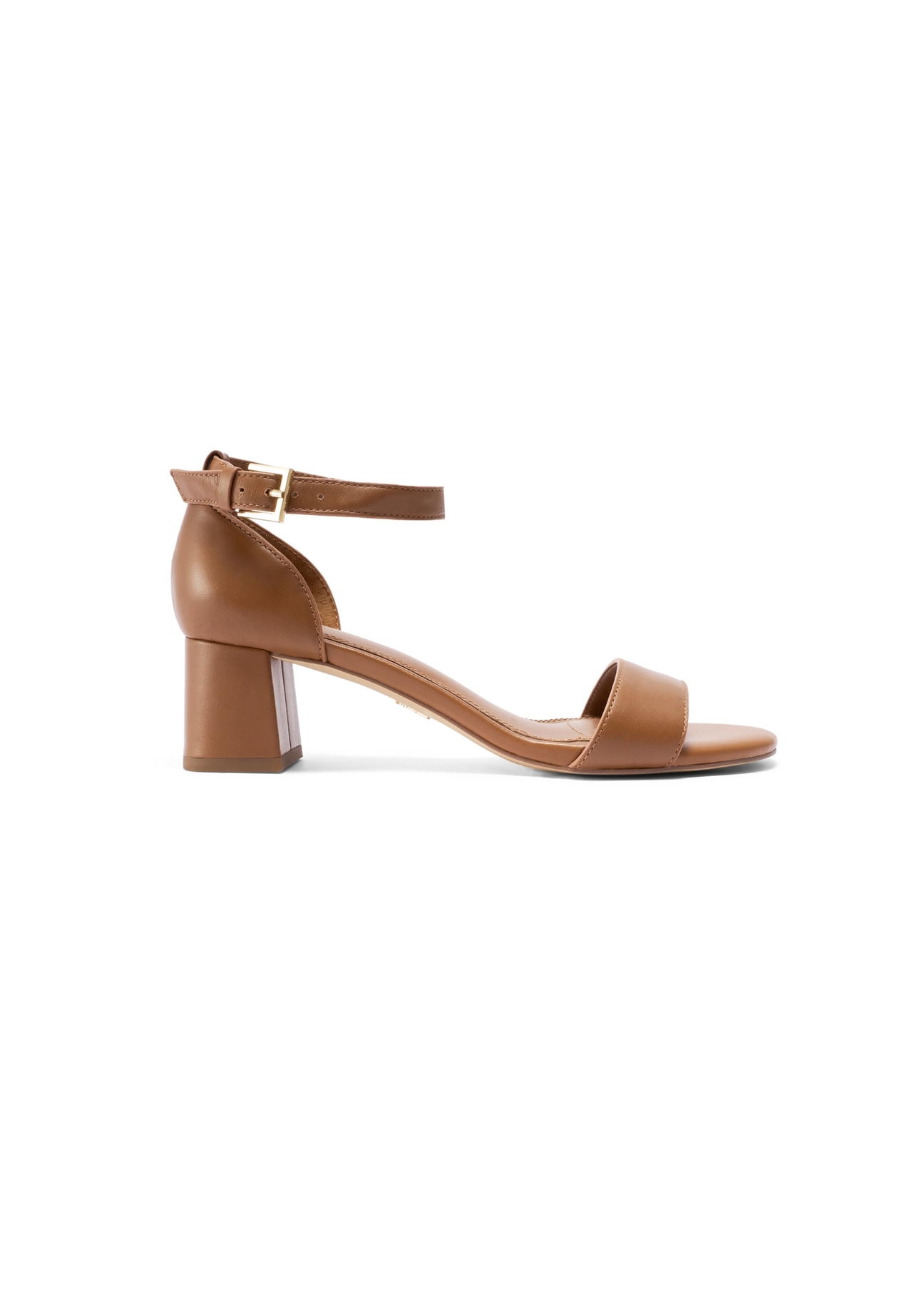 Women's camel leather sandals BUTYD-1179-1D(W26), side view of the product on a white background.